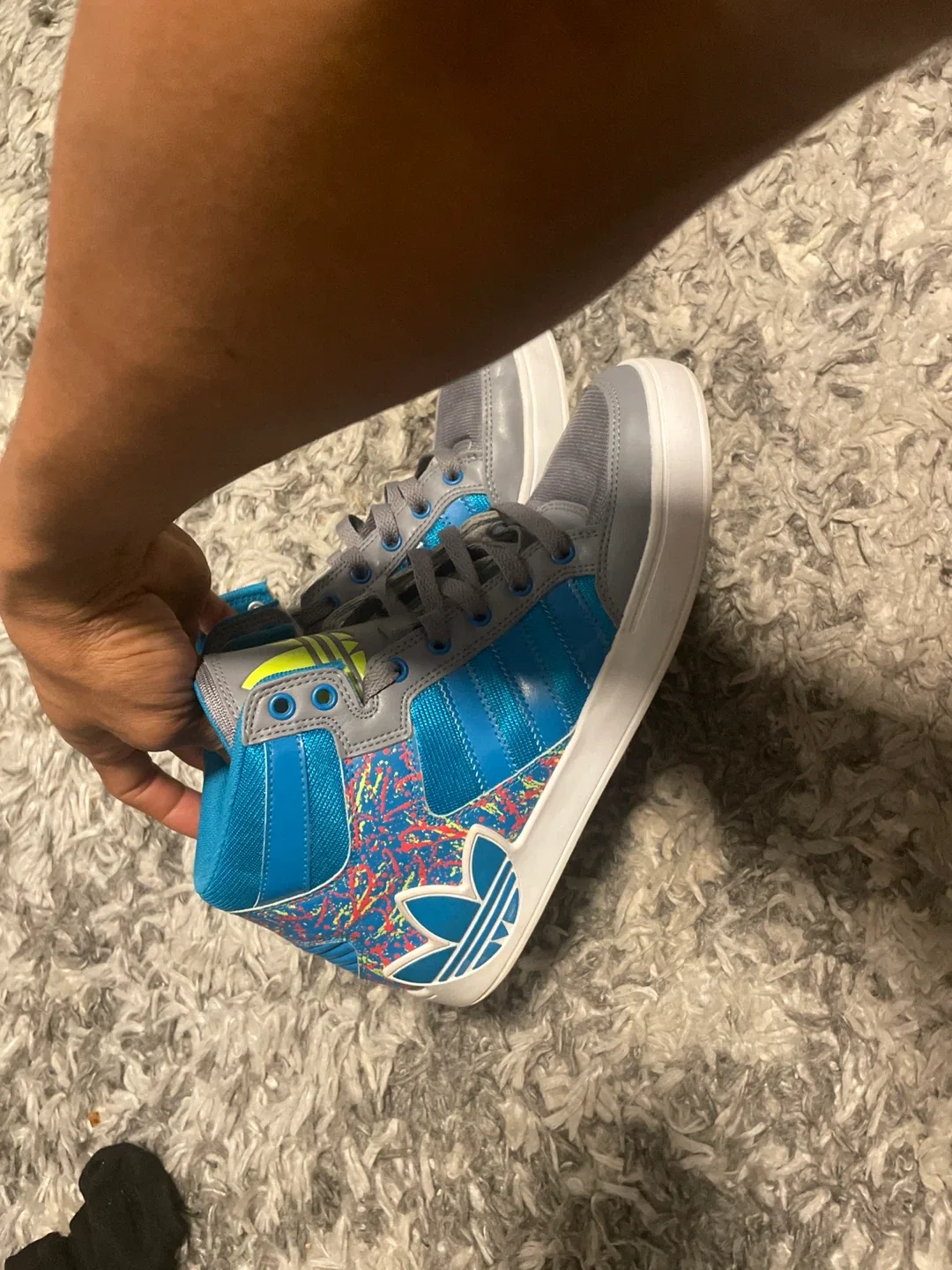 Adidas Top Ten Hi Gray/Blue Sneakers image indicator(2)