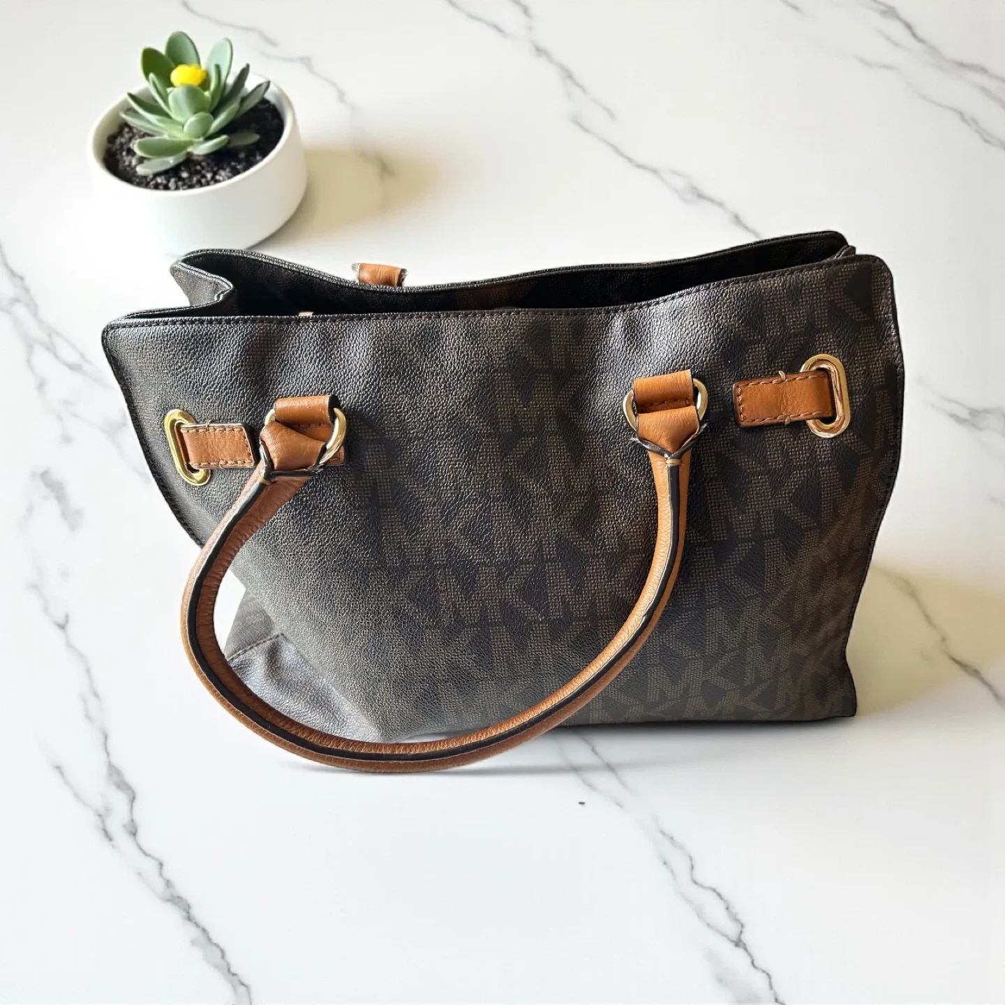 Michael Kors Bedford Legacy Brown Satchel image indicator(2)