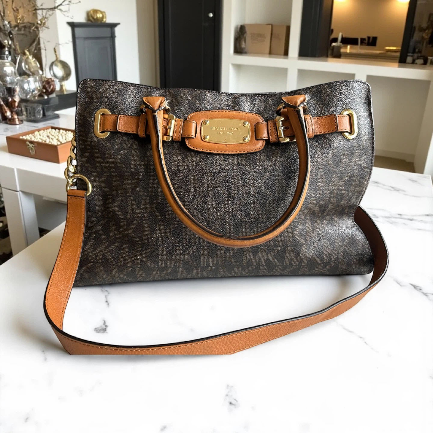Michael Kors Bedford Legacy Brown Satchel