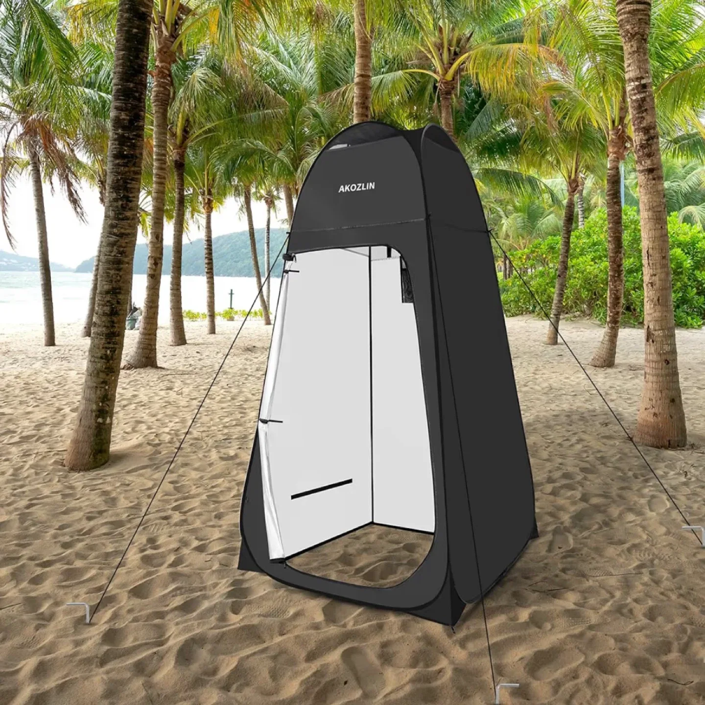 BRAND NEW Akozlin Portable Pop Up Tent - Black image indicator(2)