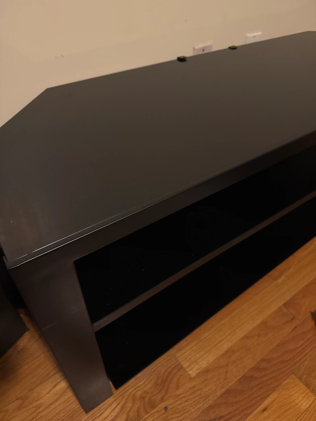 Black Glass TV Stand - photo 2