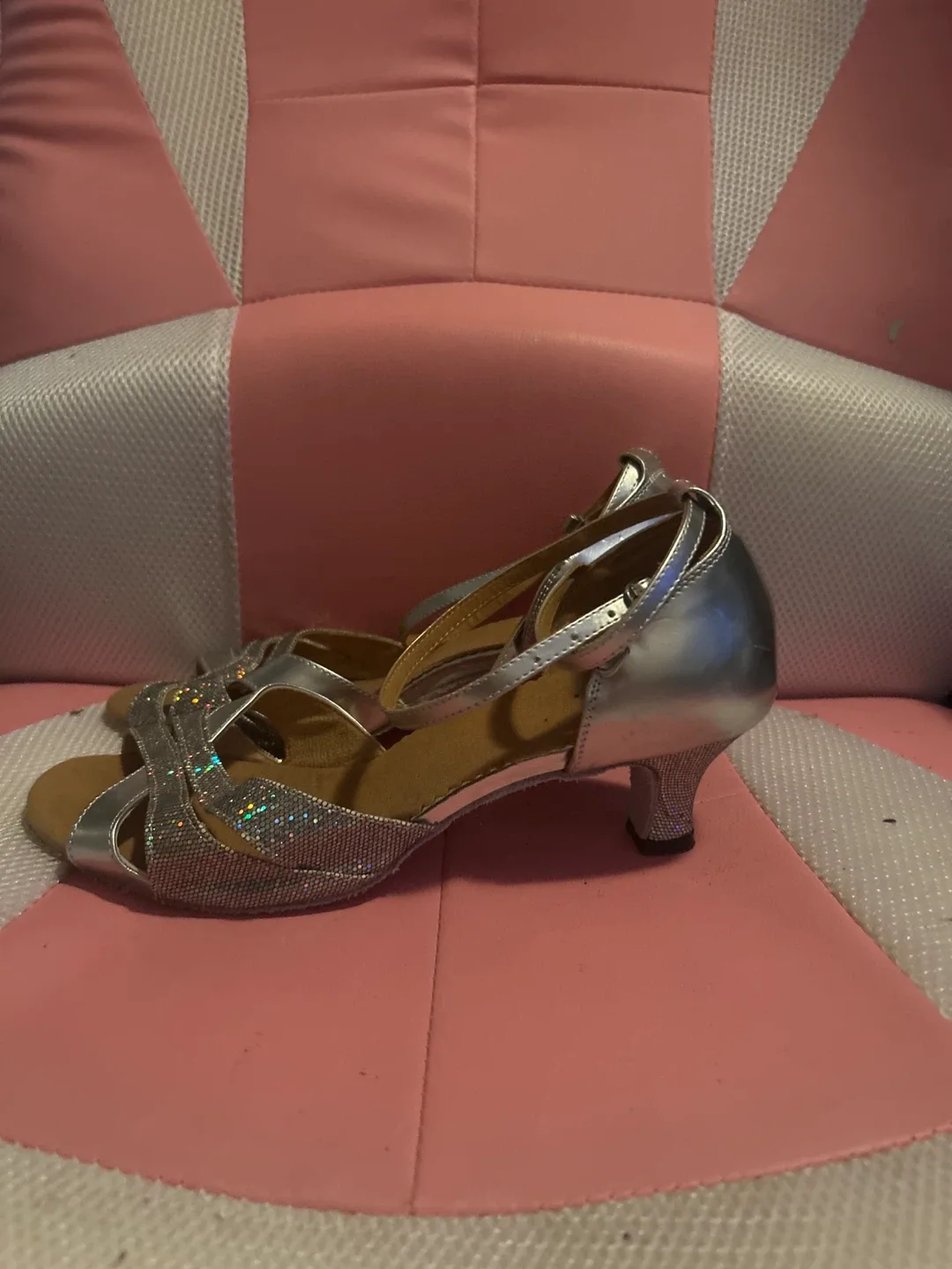 Silver Mini Heels, Size 9.5-10 image indicator(2)