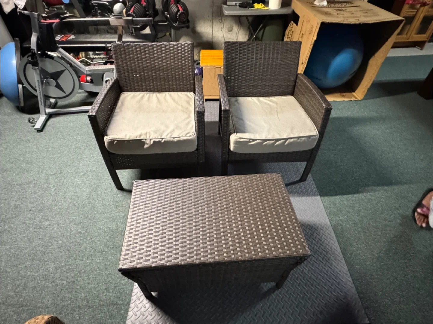 Wicker Patio Set - 2 Chairs & Table image indicator(2)