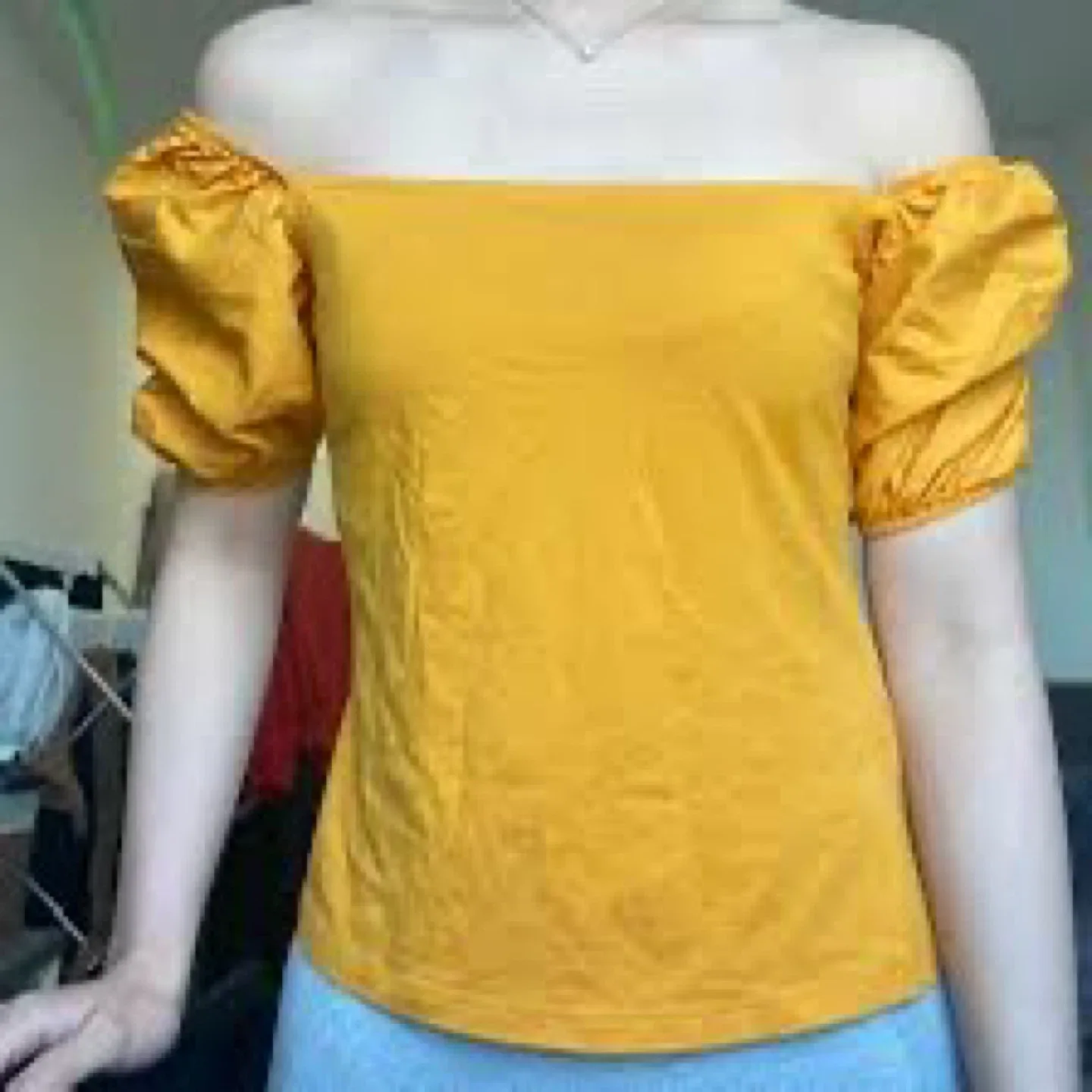 Yellow Puff Sleeve Top thumbnail