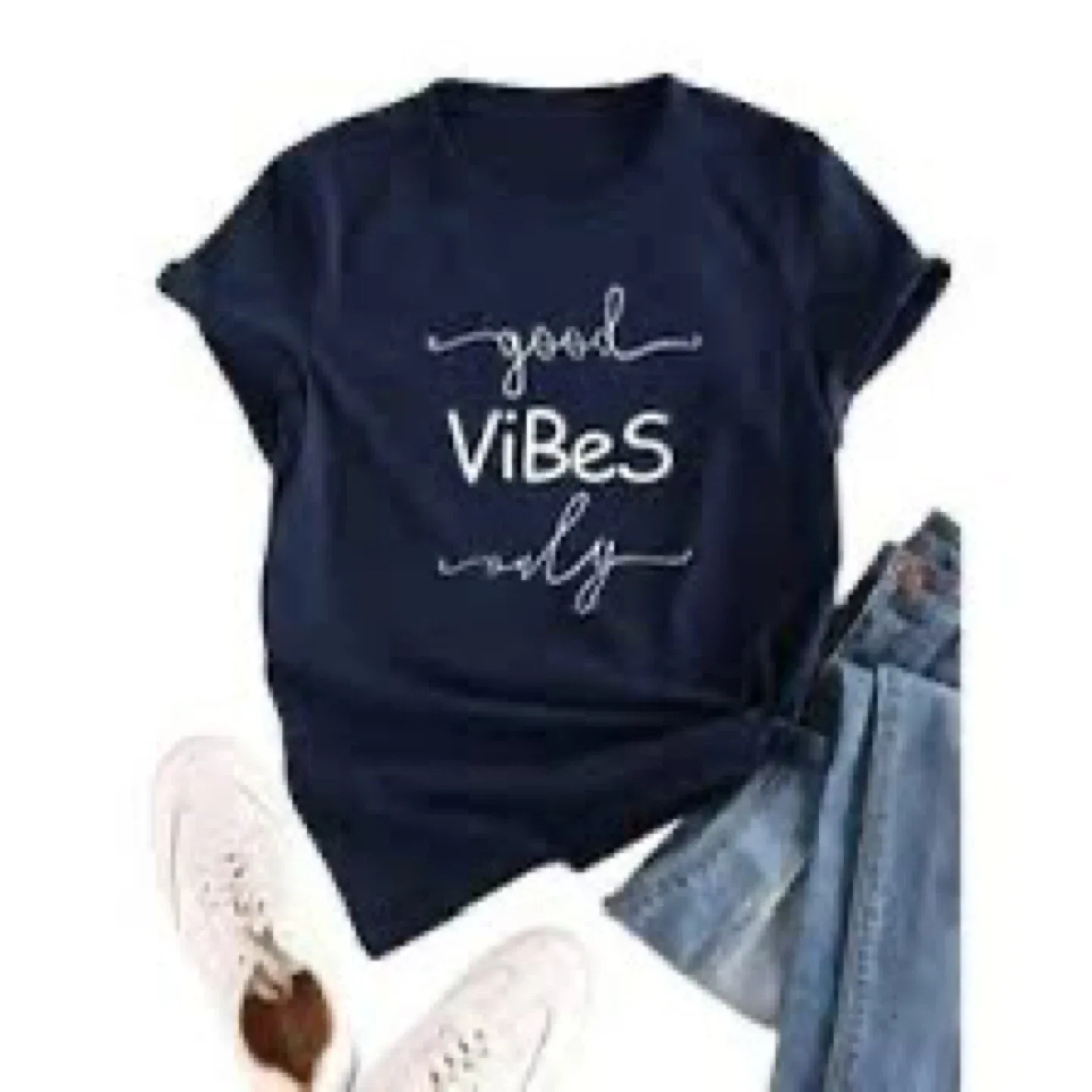 Good Vibes Only Navy T-Shirt image indicator(2)