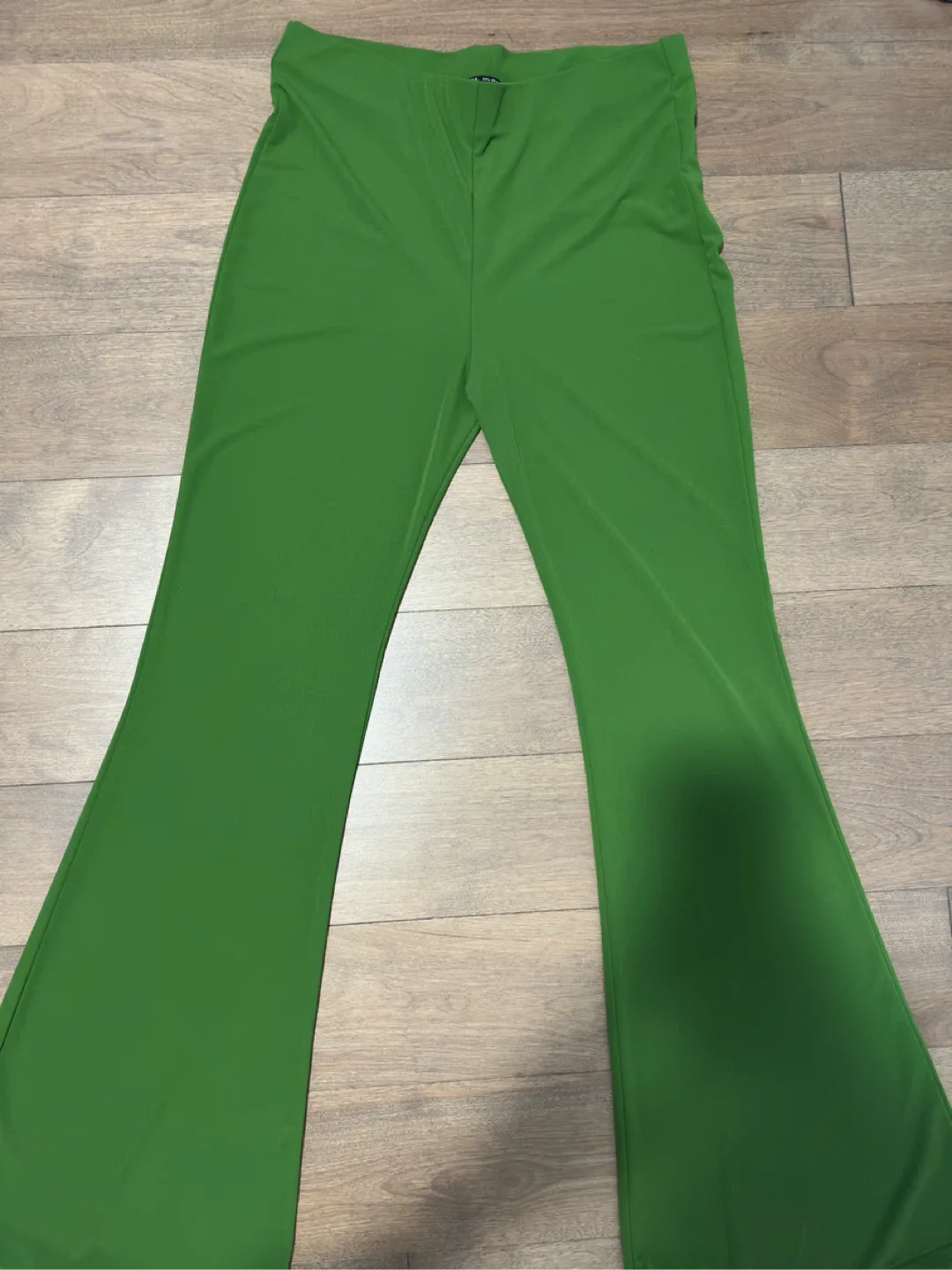 Zara Green Flare Pants - Size l thumbnail