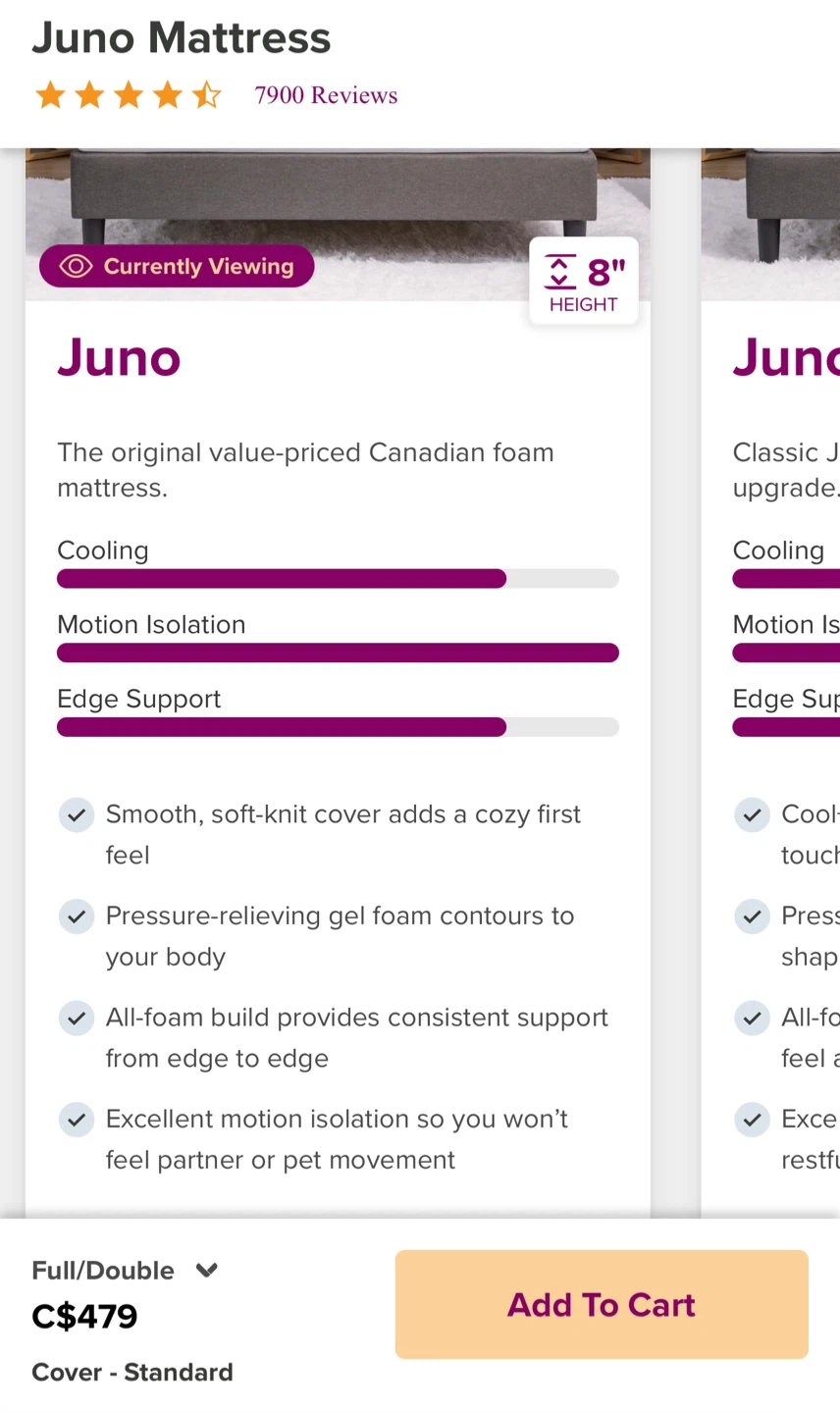 Juno Mattress Full/Double with Bed Frame - photo 2