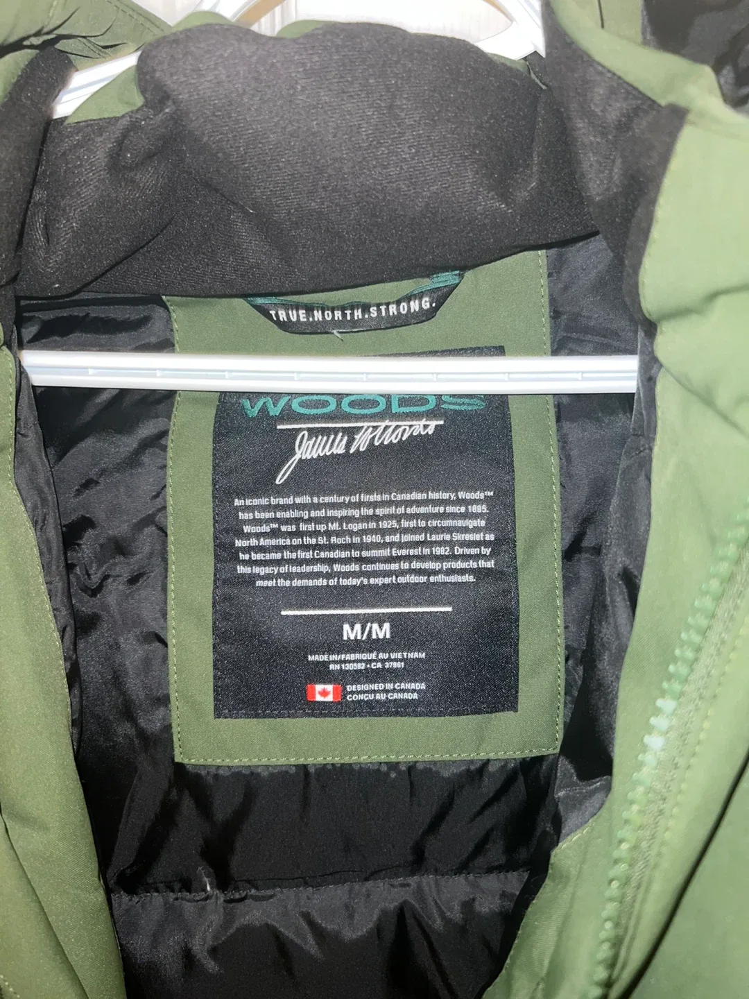 Men’s Woods Green Winter Parka jacket - Size M image indicator(4)