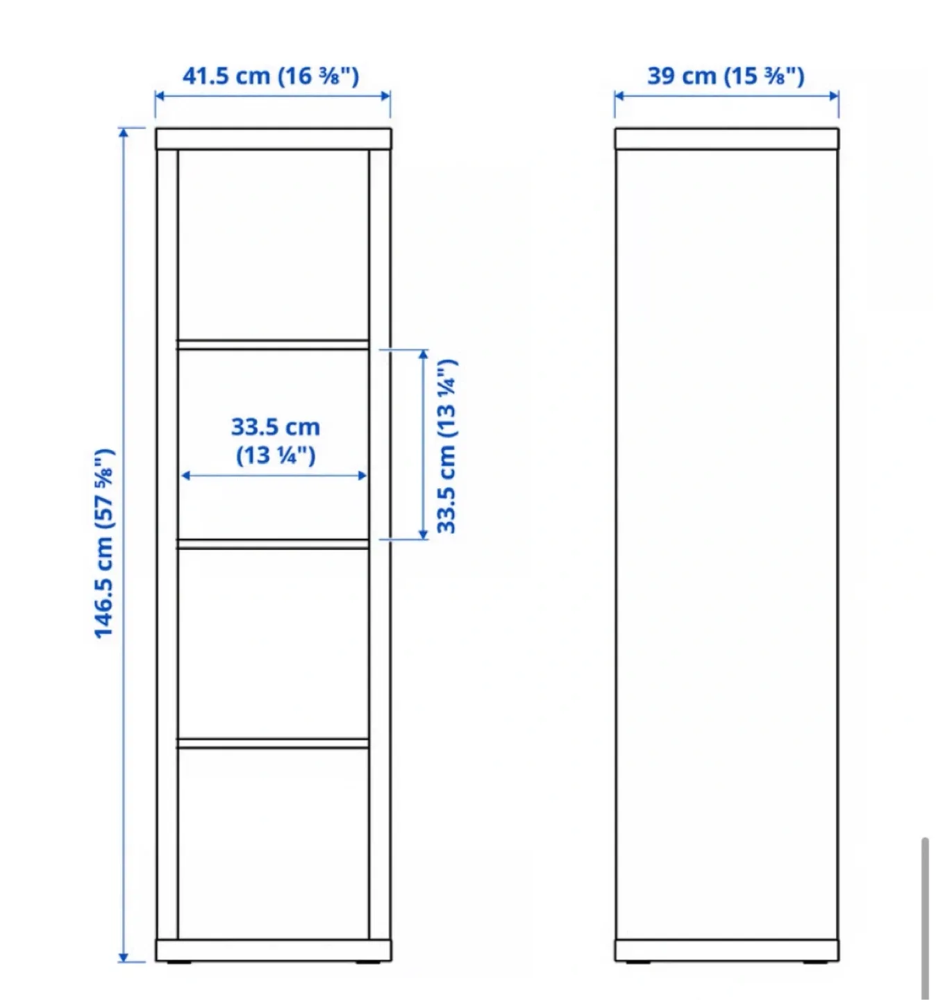 IKEA Kallax Shelf Unit - Black-Brown image indicator(4)