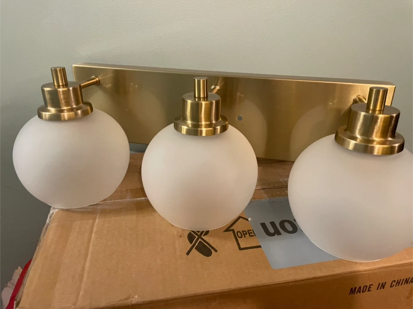 3-Light Vanity Light Fixture - Gold Finish thumbnail