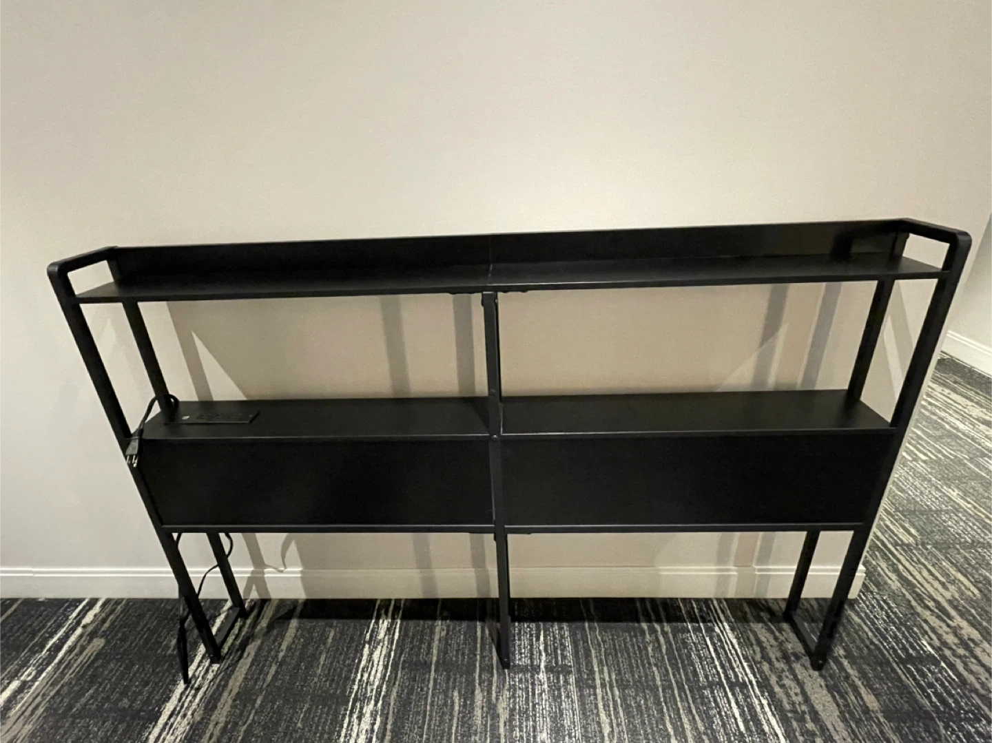 Black Console Table with Shelves