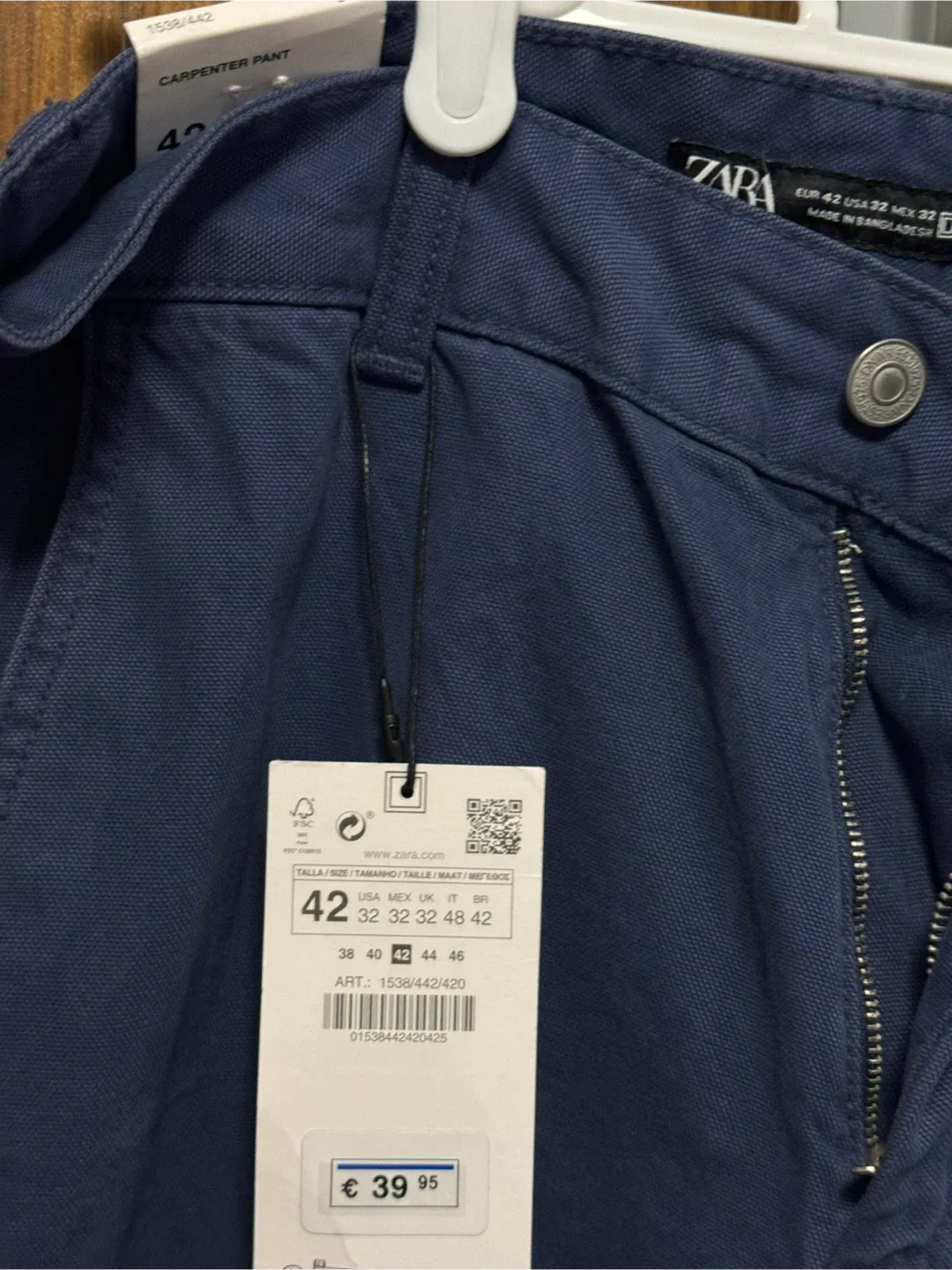 Zara Carpenter Pants - Size 42 - New with Tags