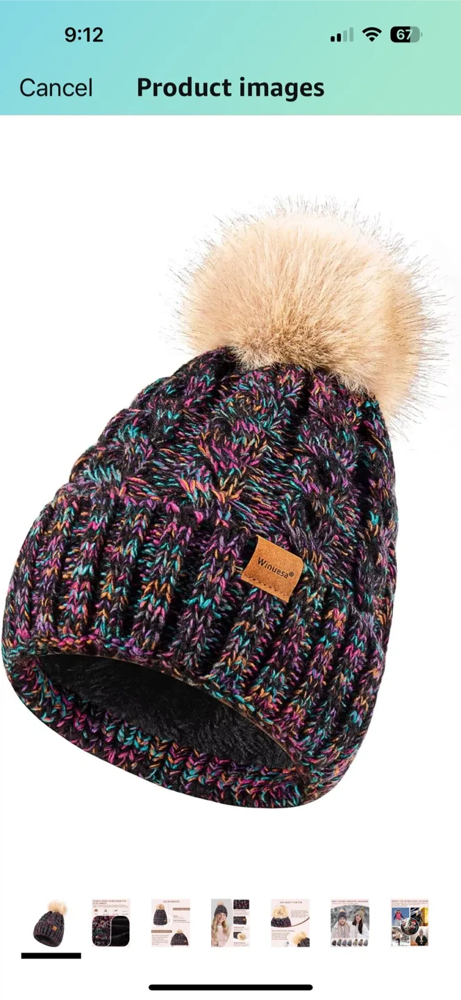 New Winuoesa Winter Beanie Hat - thumbnail