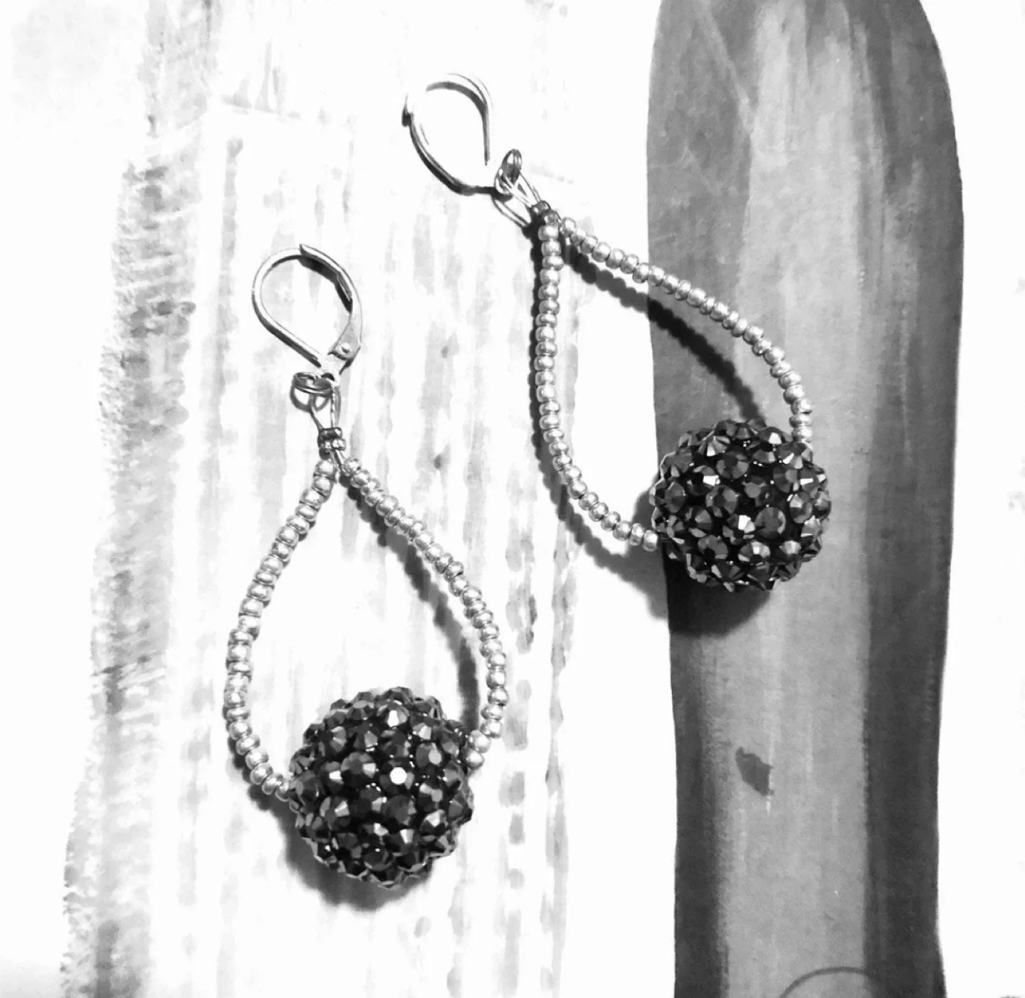 Drop Earrings with Beaded Spheres, new 🥕