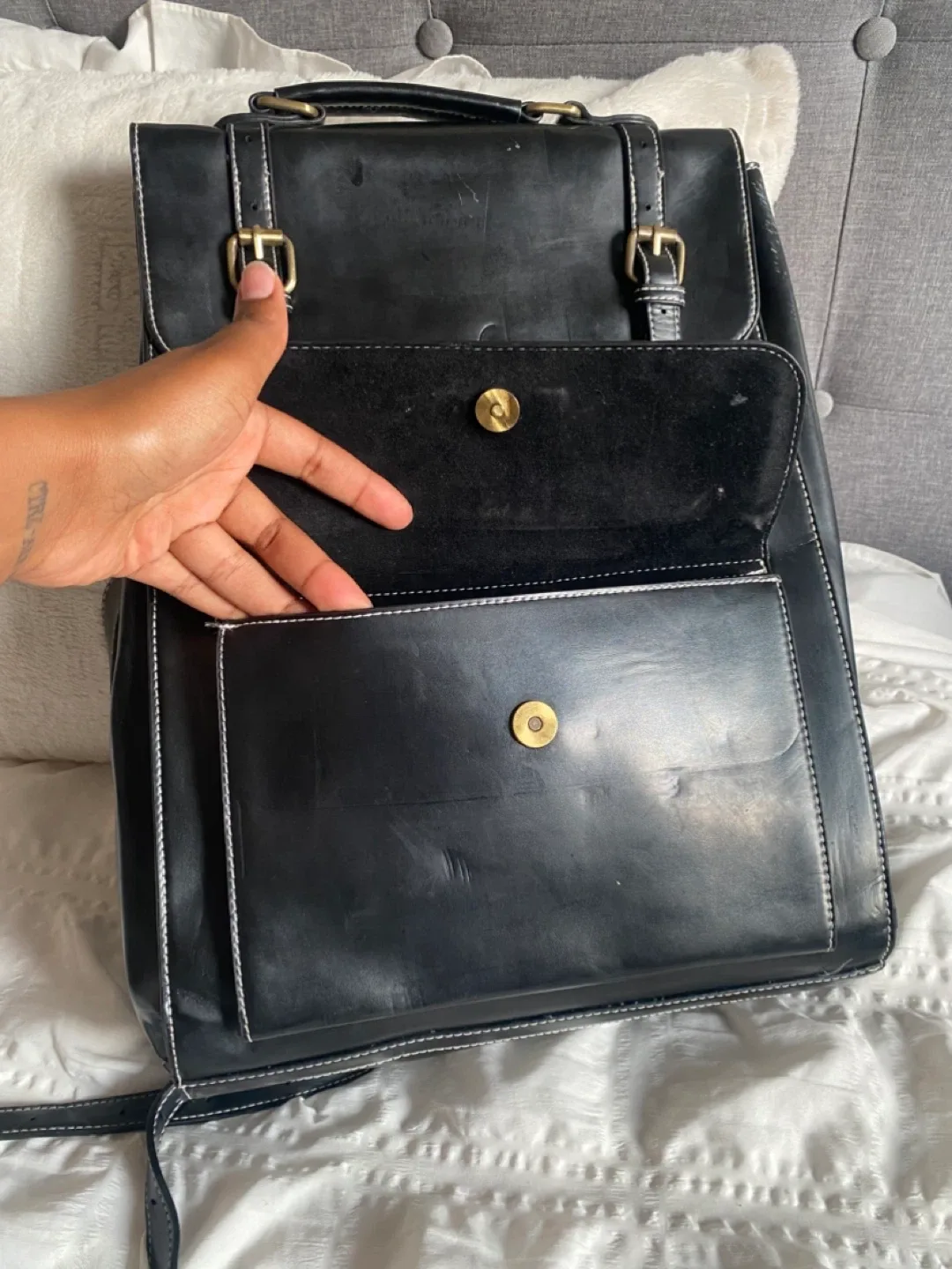 ECOSUSI Black Laptop Backpack 15.6 inch image indicator(5)