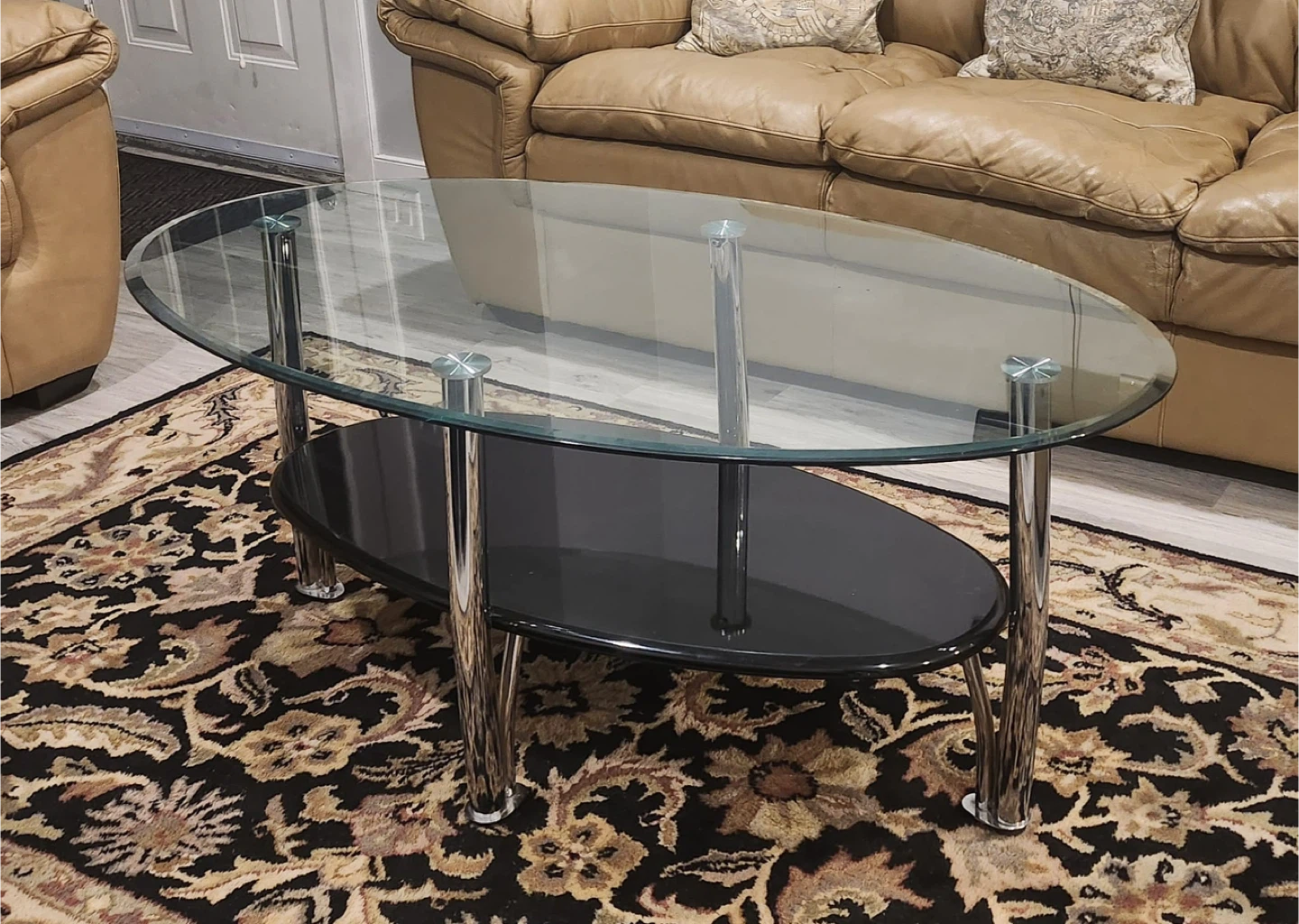 Oval Glass Coffee Table - photo 3