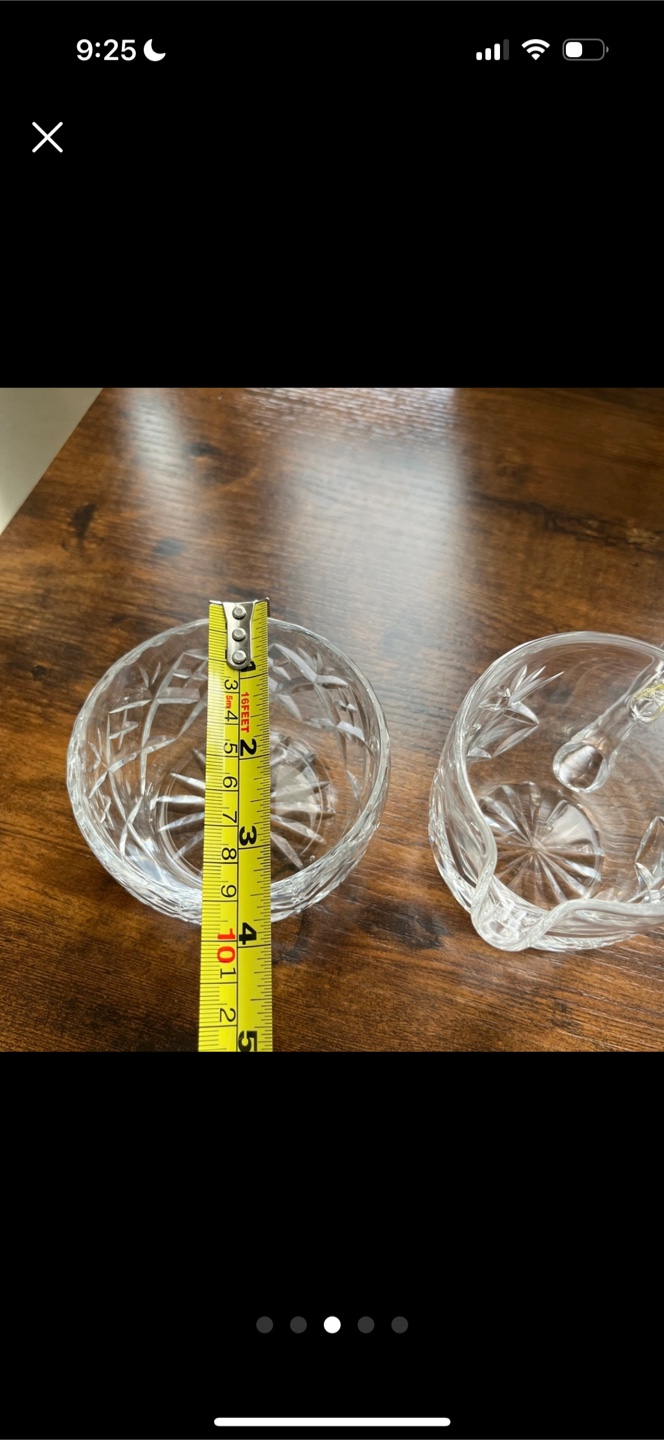 Crystal/Cut-Glass Sugar and Creamer Set - photo 3