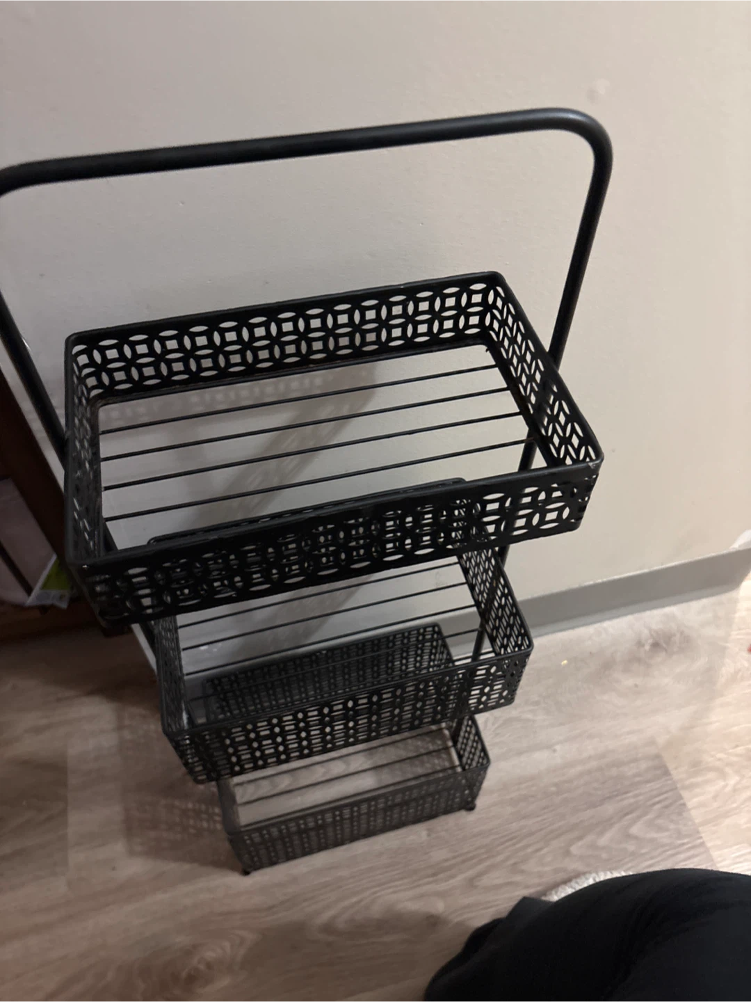 Black 3-Tier Metal Storage Rack