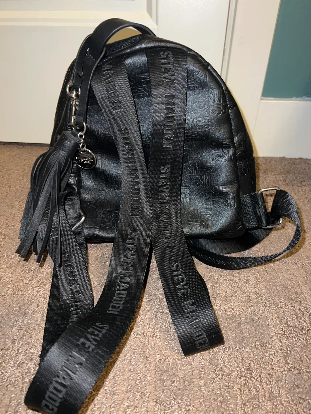 Steve Madden Black Mini Backpack image indicator(6)