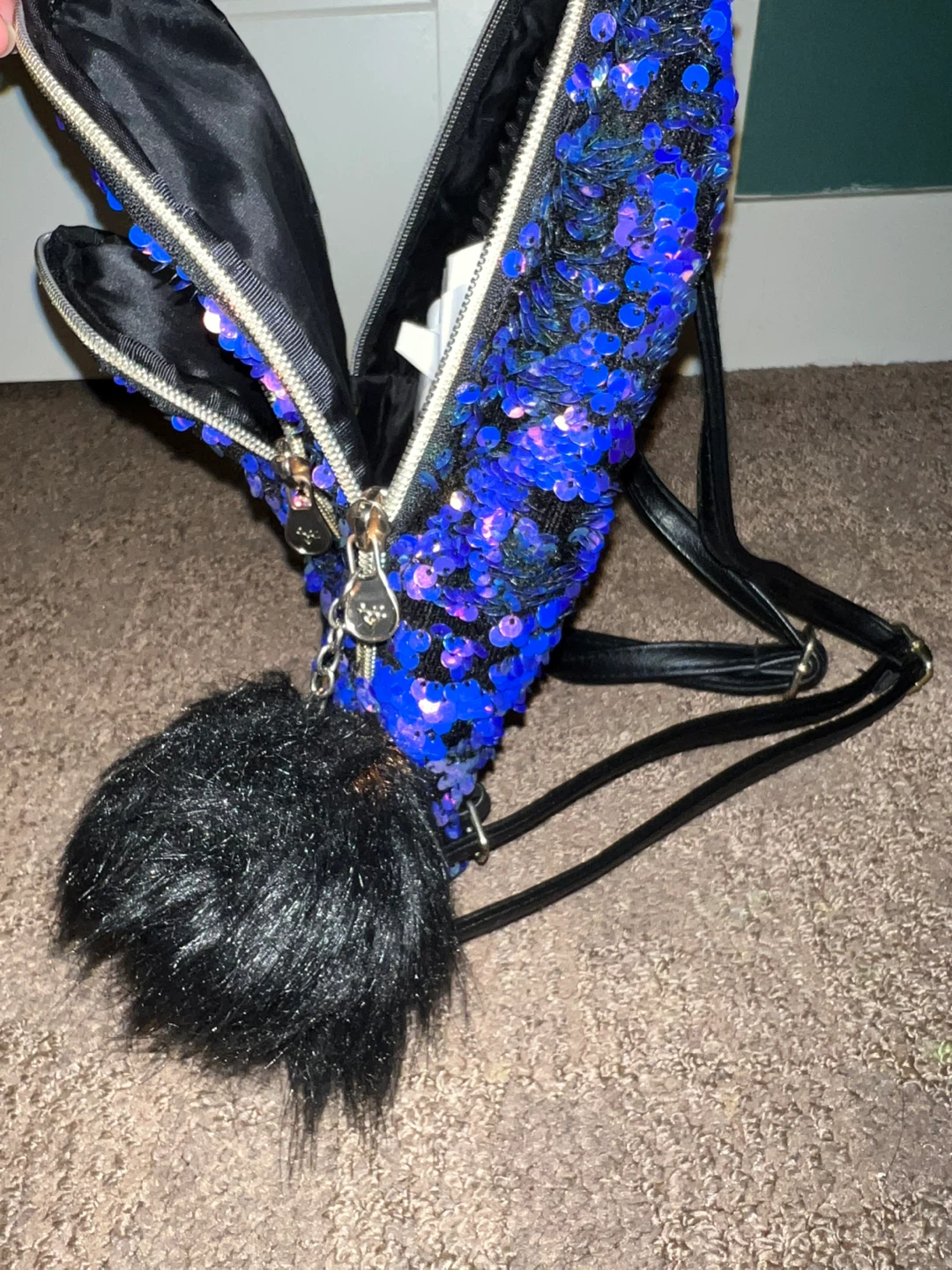 Justice Sequin Backpack - Initial V - photo 5