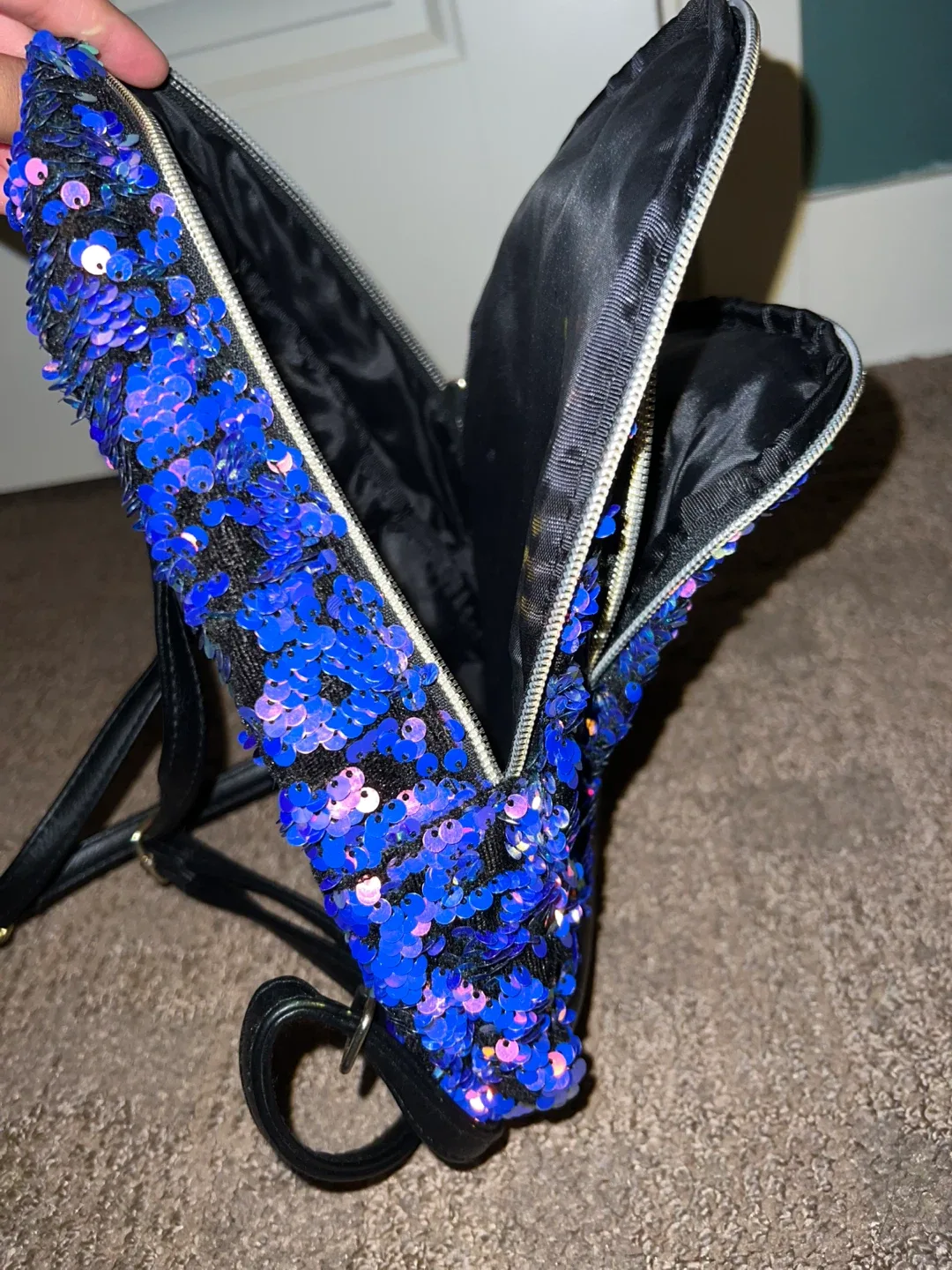 Justice Sequin Backpack - Initial V image indicator(7)