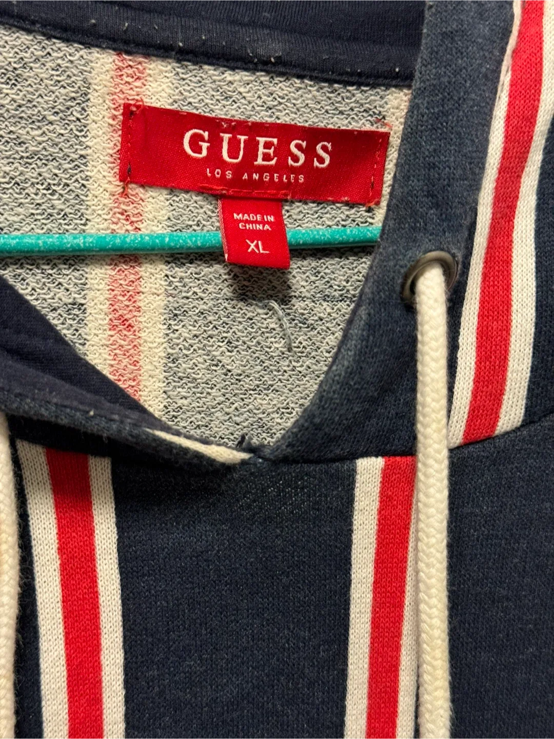 Guess Striped Hoodie Shirt - Size XL image indicator(2)