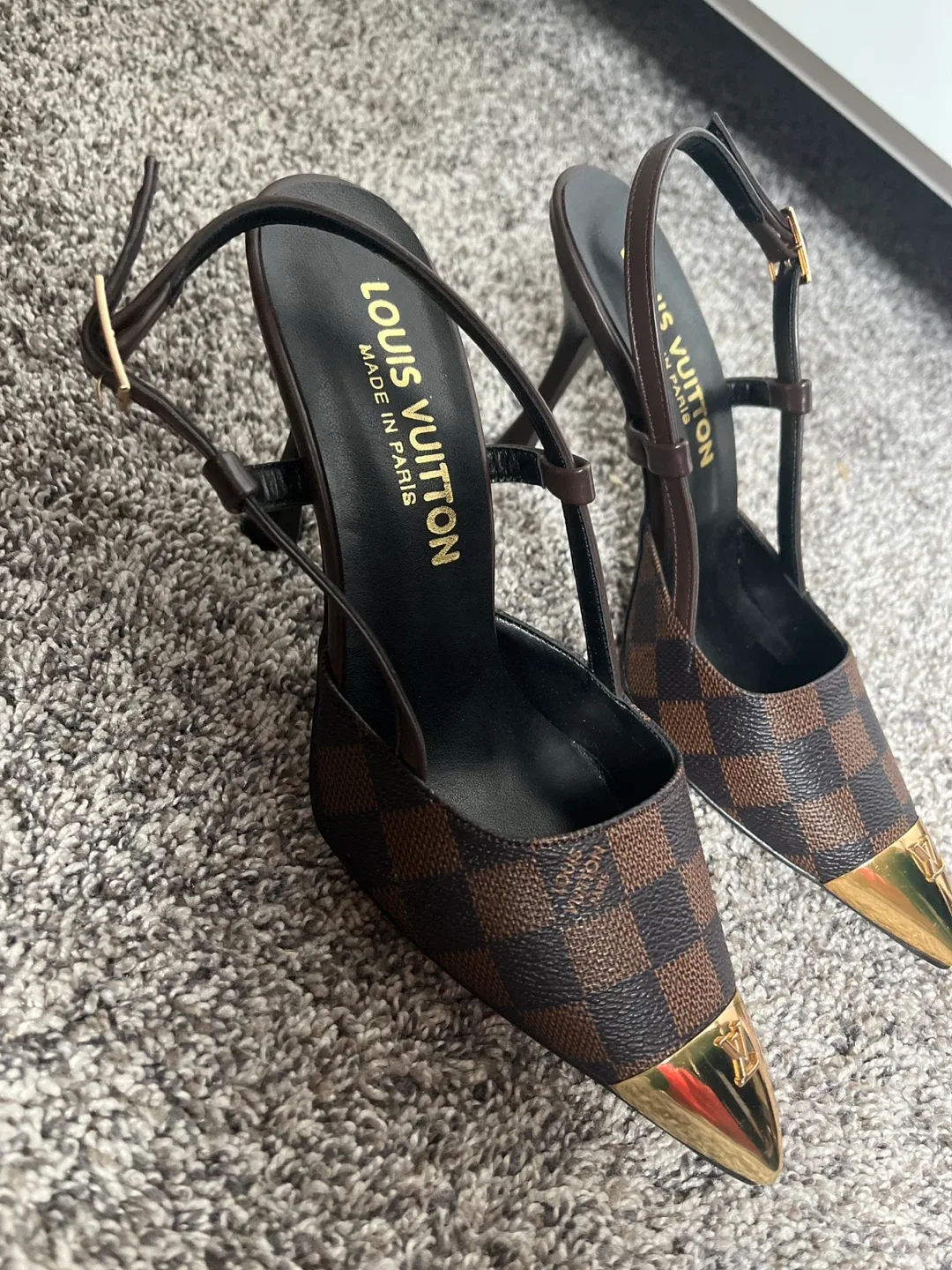 $370 Louis Vuitton Brown Heels size 7 thumbnail