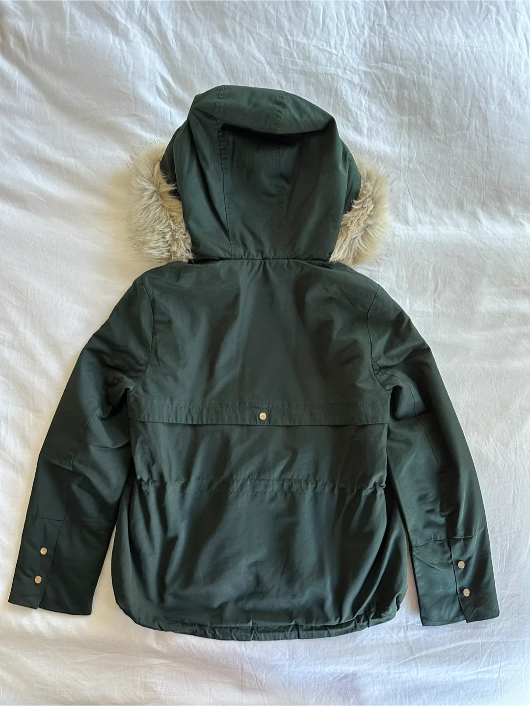 Mango Dark Green Parka Hooded Jacket Size Small image indicator(7)