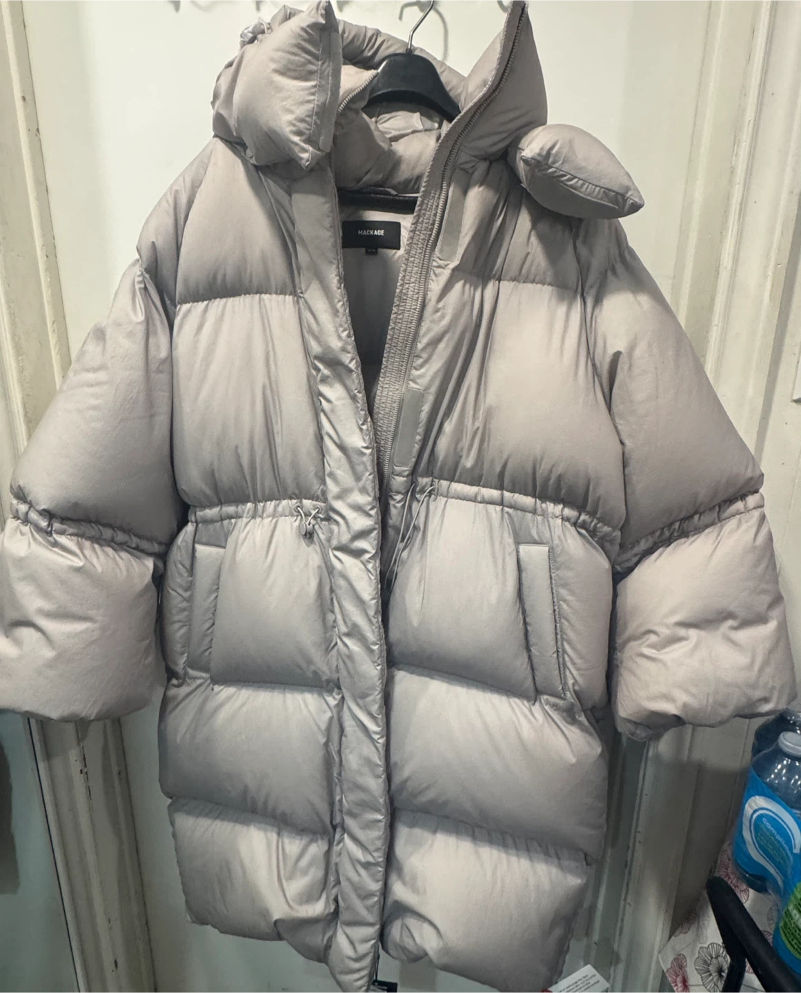 Mackage Lenzi Puffer Coat - XL - Light Grey
