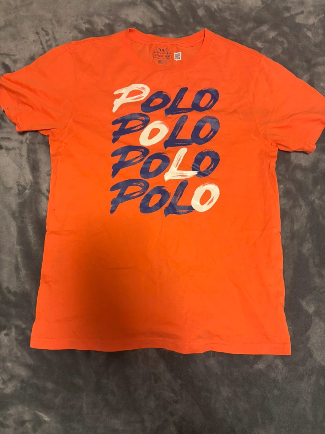 Polo Ralph Lauren Orange T-Shirt - Size L (14-16)
