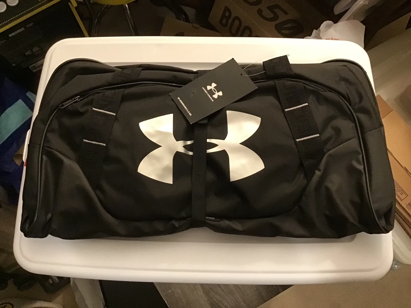 🤩Under Armour Black Duffel Bag - New with Tags image indicator(2)