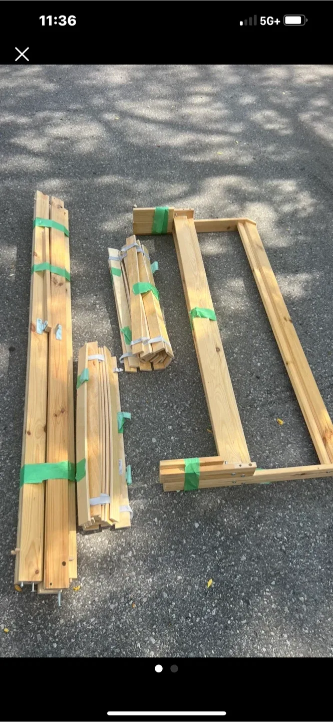 Bed frame, pine/Luröy, Twin image indicator(3)