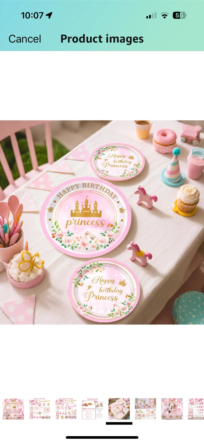 New Happy Birthday Princess Party Supplies Set - photo 4