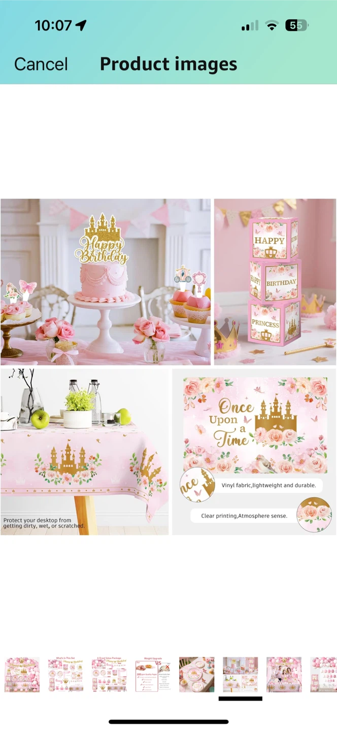 New Happy Birthday Princess Party Supplies Set - photo 5