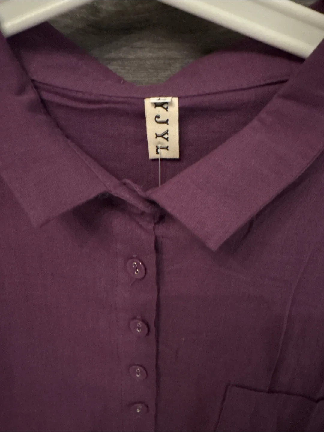 Purple Short Sleeve Blouse image indicator(2)