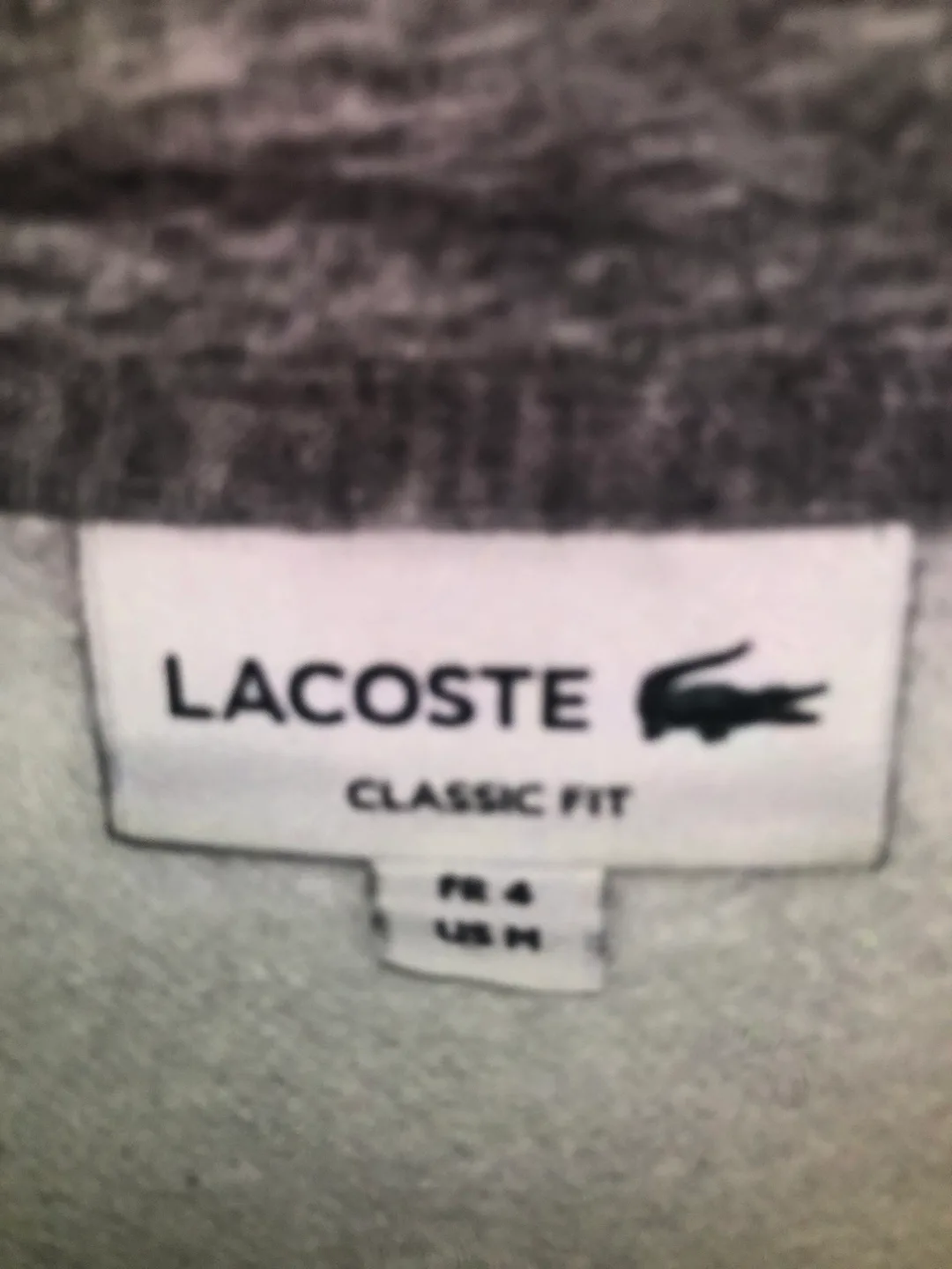 Lacoste Classic Fit Grey Hoodie - Size M image indicator(2)