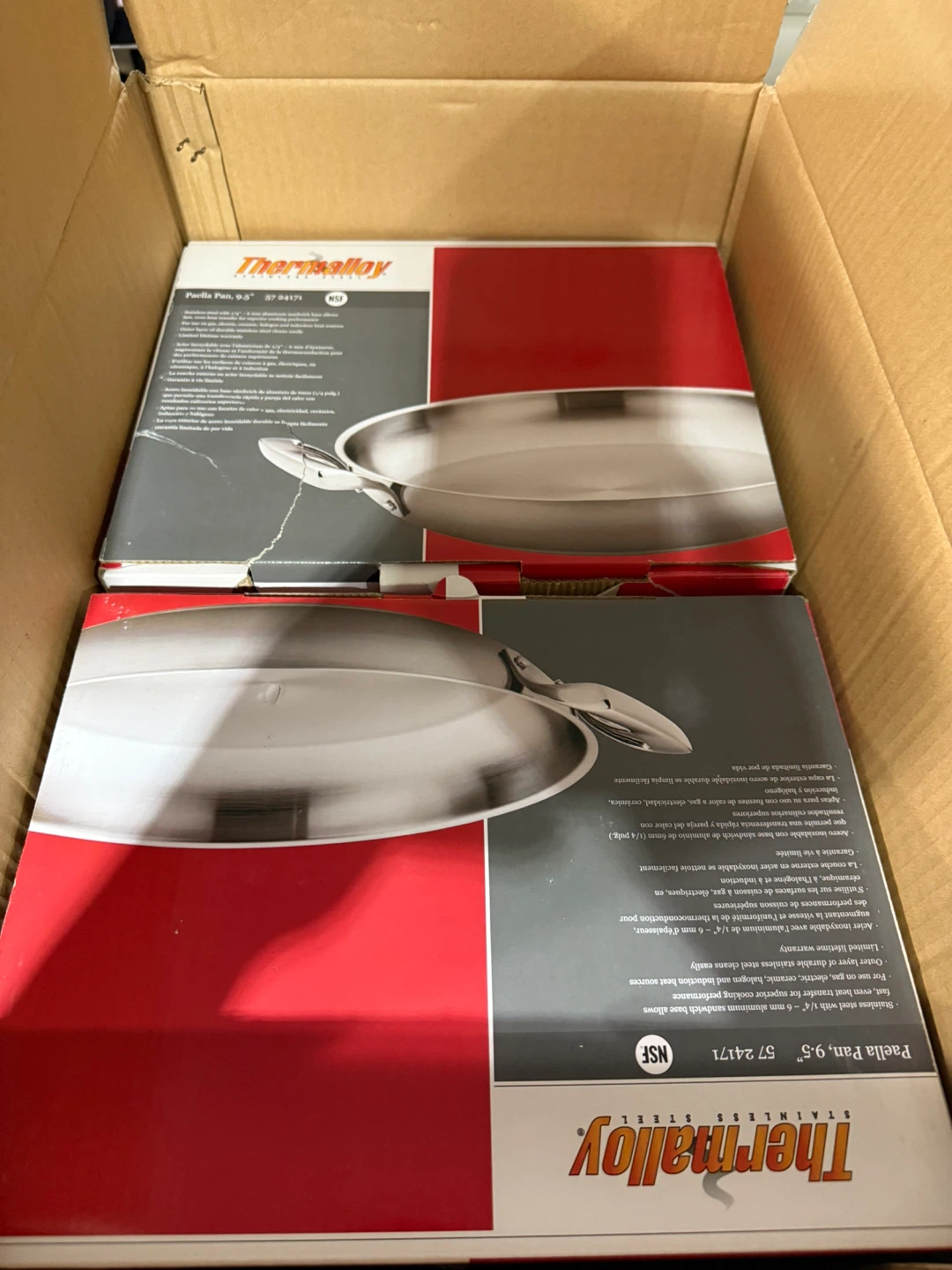 New Thermalloy 9.5" Stainless Steel Paella Pan - photo 5