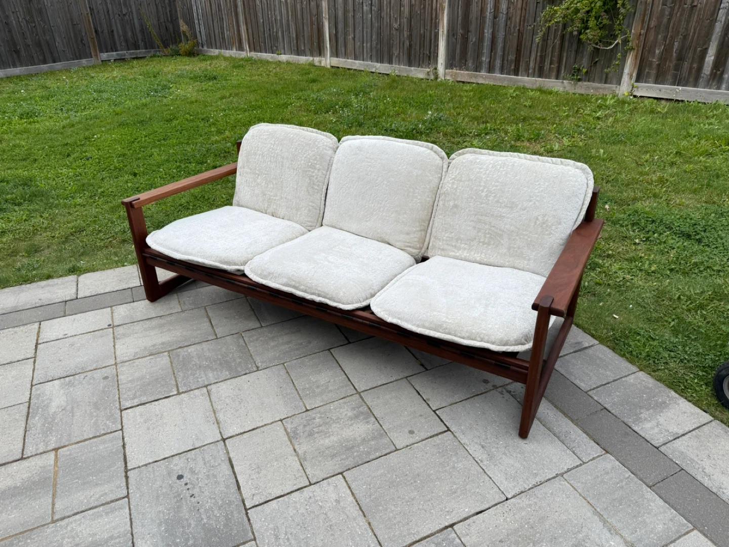Mcm Danish Teak Sofa Fully Restored - photo 3