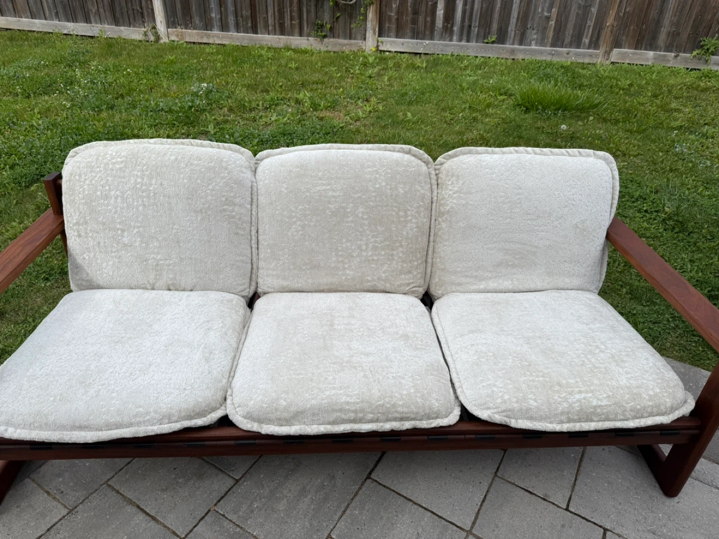 Mcm Danish Teak Sofa Fully Restored - photo 4