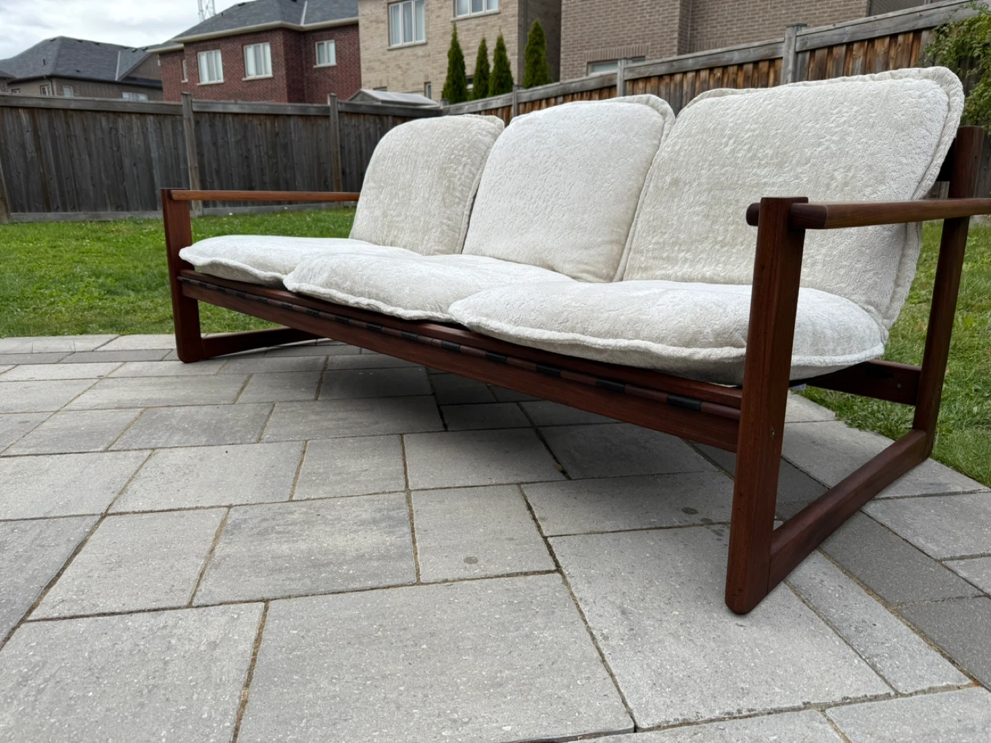 Mcm Danish Teak Sofa Fully Restored - photo 2