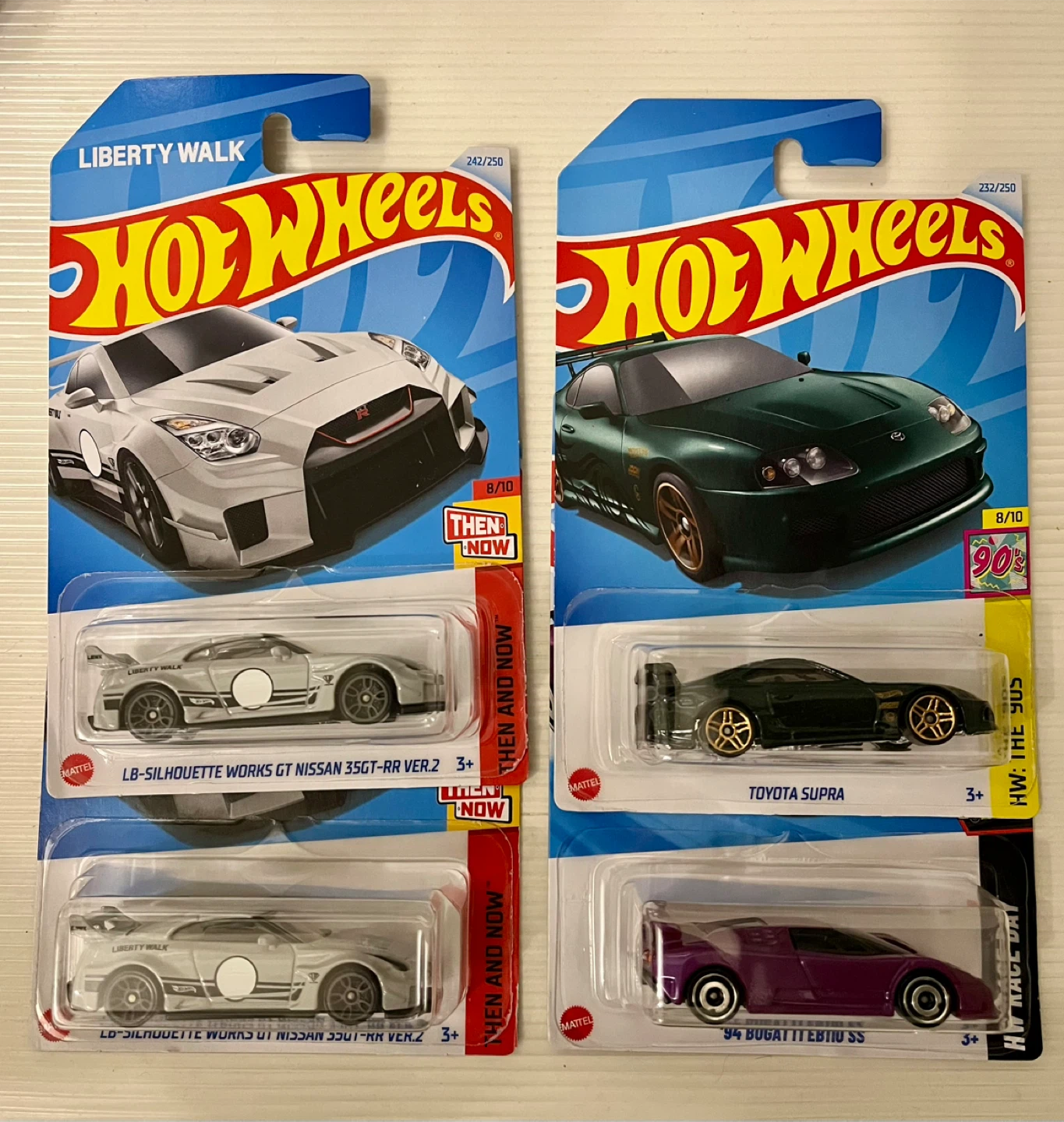 Hot Wheels Diecast Cars - Nissan, Toyota, Bugatti, Honda