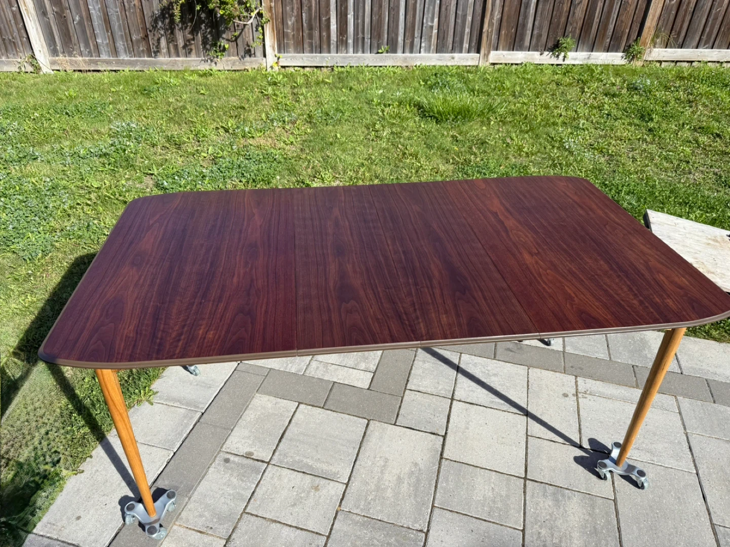 Mcm Danish Walnut Table Fully Restored - photo 5
