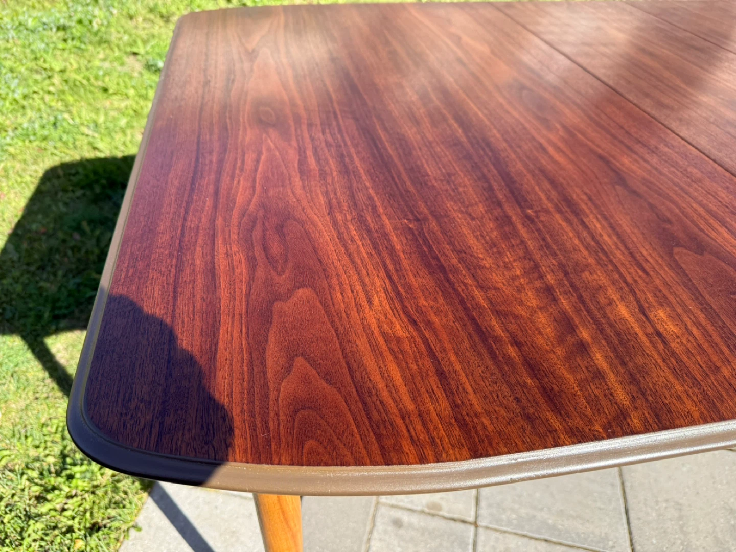 Mcm Danish Walnut Table Fully Restored - photo 2