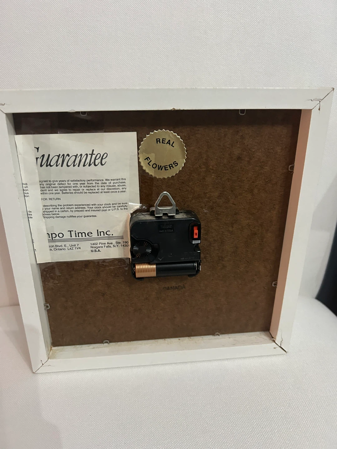 🥕🥕🥕Tempo Time Inc. Floral Quartz Clock - photo 2