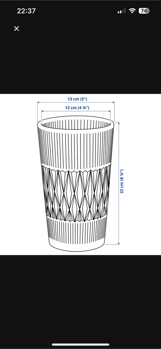 IKEA SMÄLLSPIREA Vase, 8 3/4" image indicator(2)