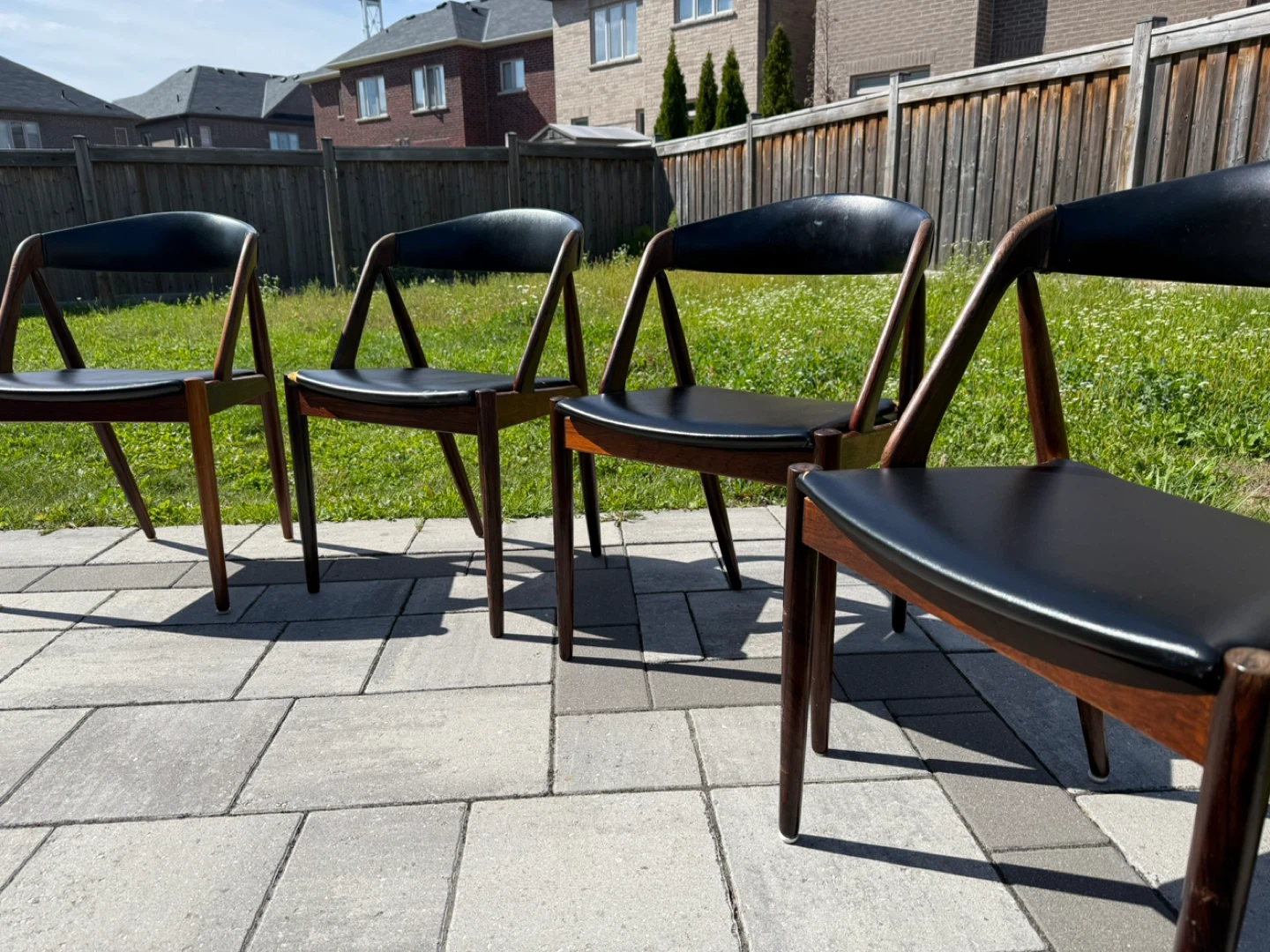 Set of 4 Rosewood Mid-Century Modern Dining Chairs - photo 2