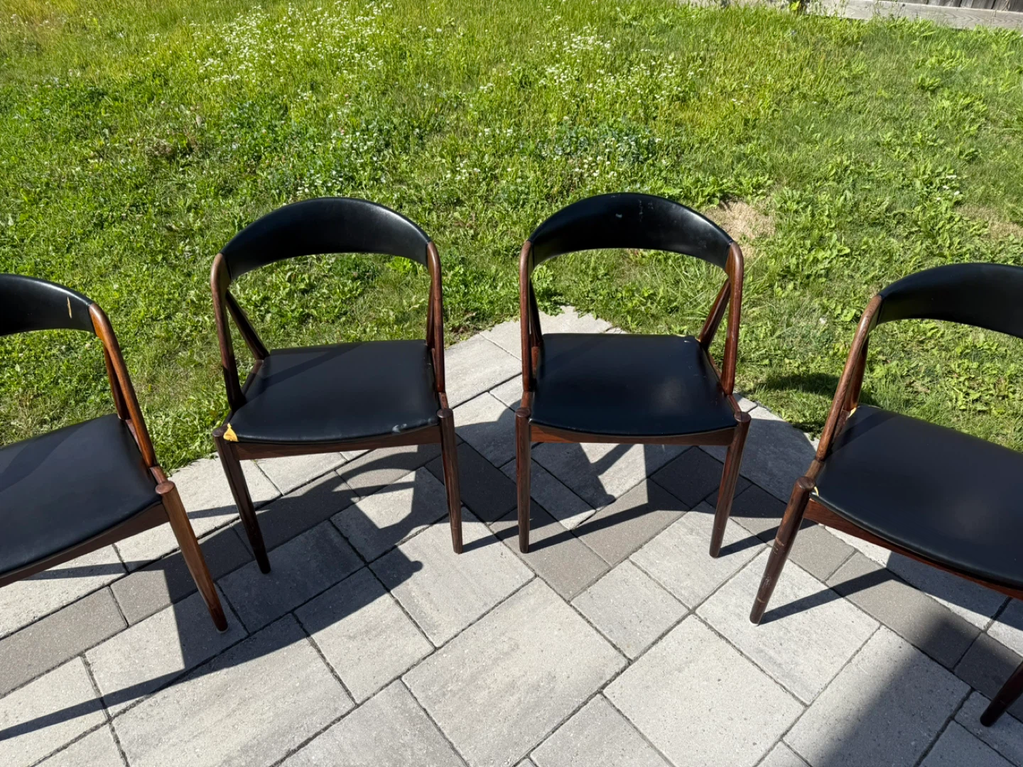 Set of 4 Rosewood Mid-Century Modern Dining Chairs