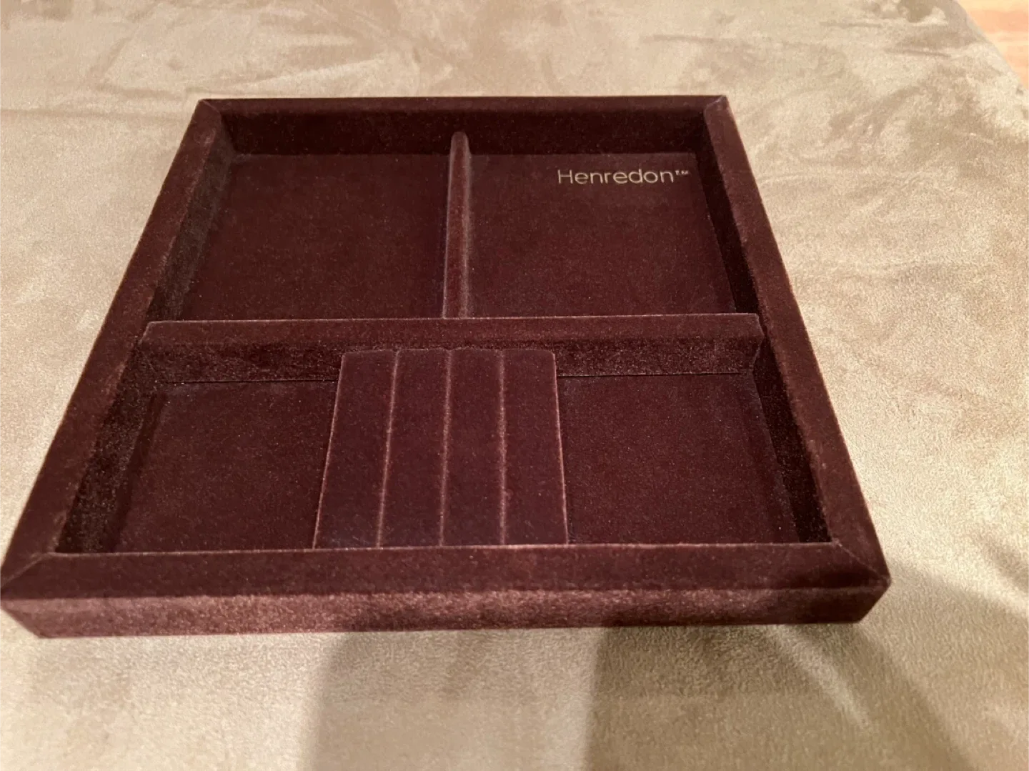 🥕Henredon Brown Velvet Jewelry Tray image indicator(3)