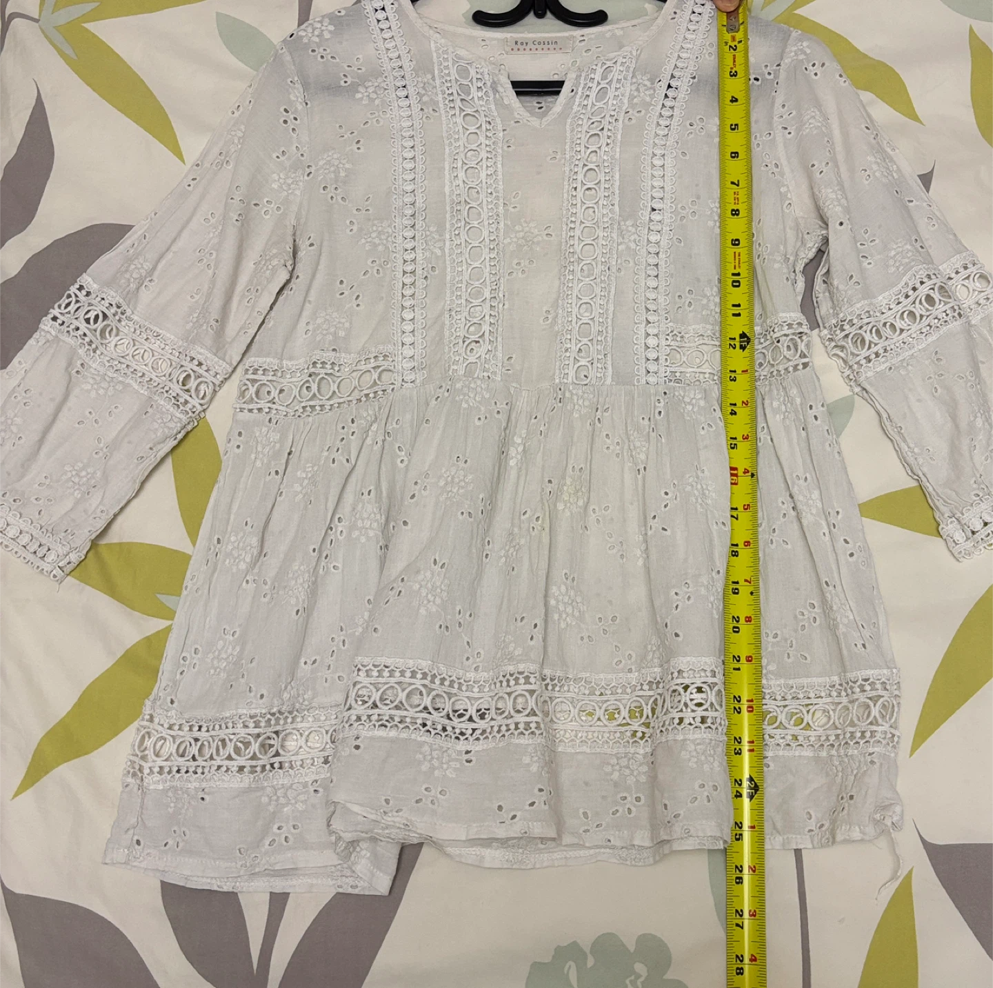 Blouse with eyelet embroidery size S - photo 4