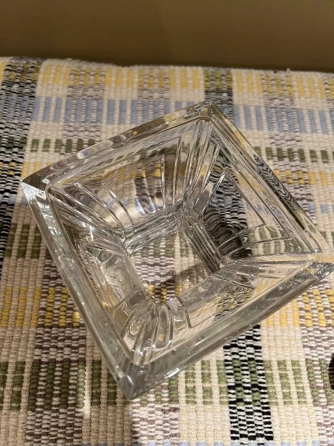 Square Clear Glass Candle Holder thumbnail
